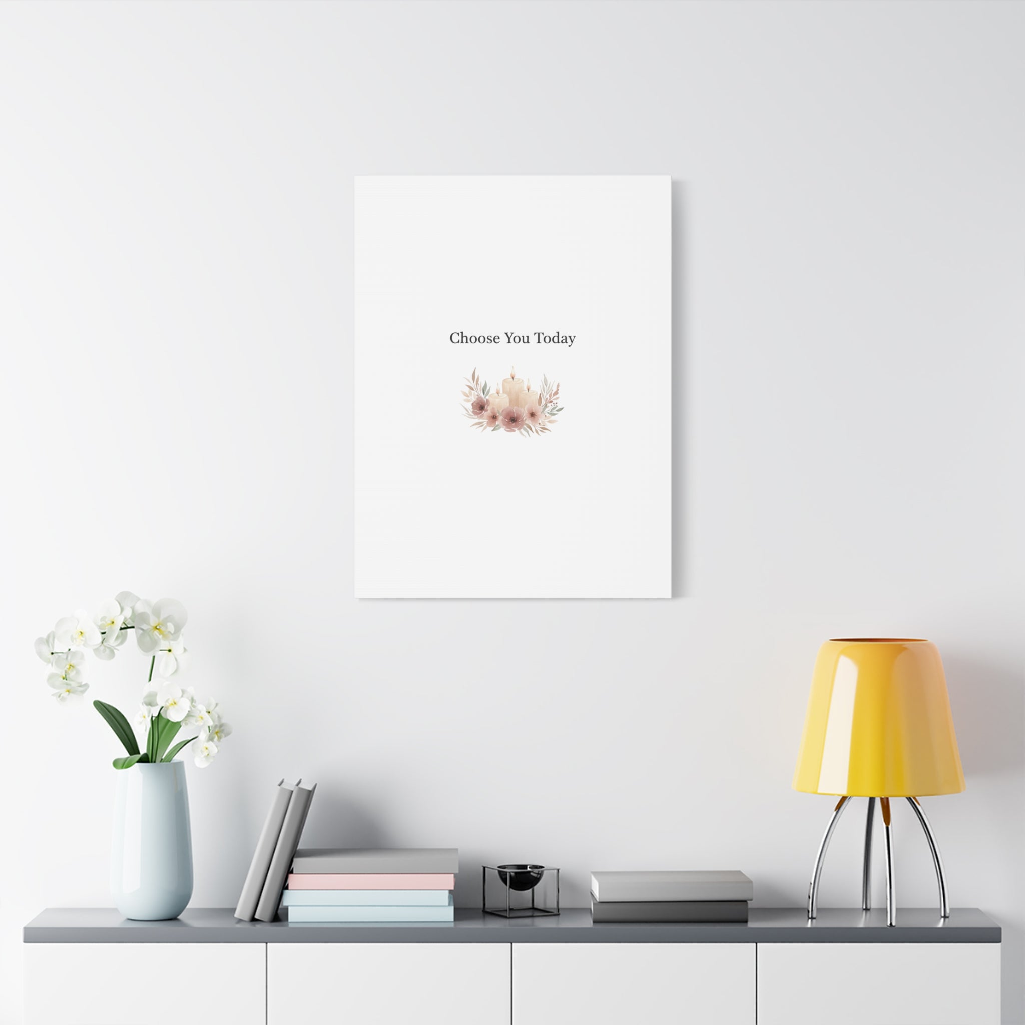 Choose You Today Canvas | Self-Love Valentine, Self Care Wall Art