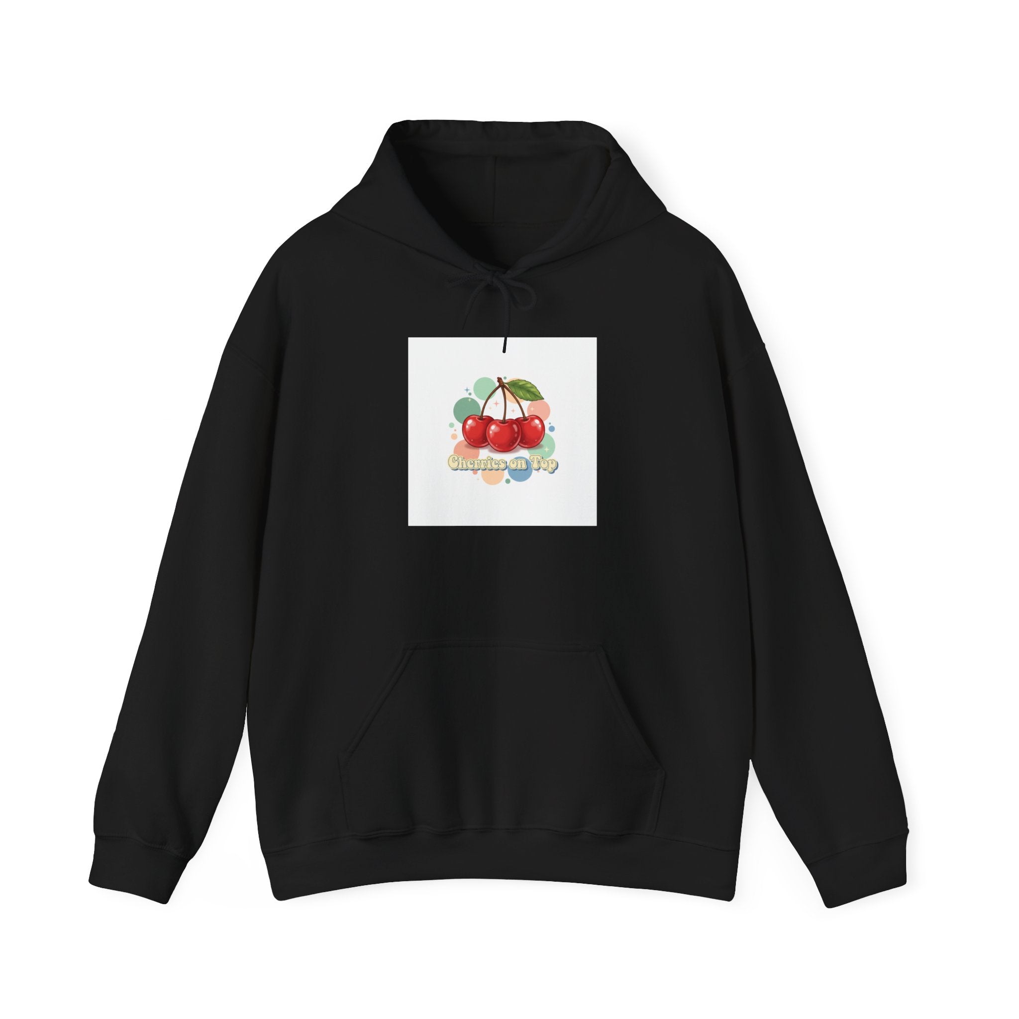 Cherry Cluster Hoodie | vintage cherry design, kawaii fruit graphic