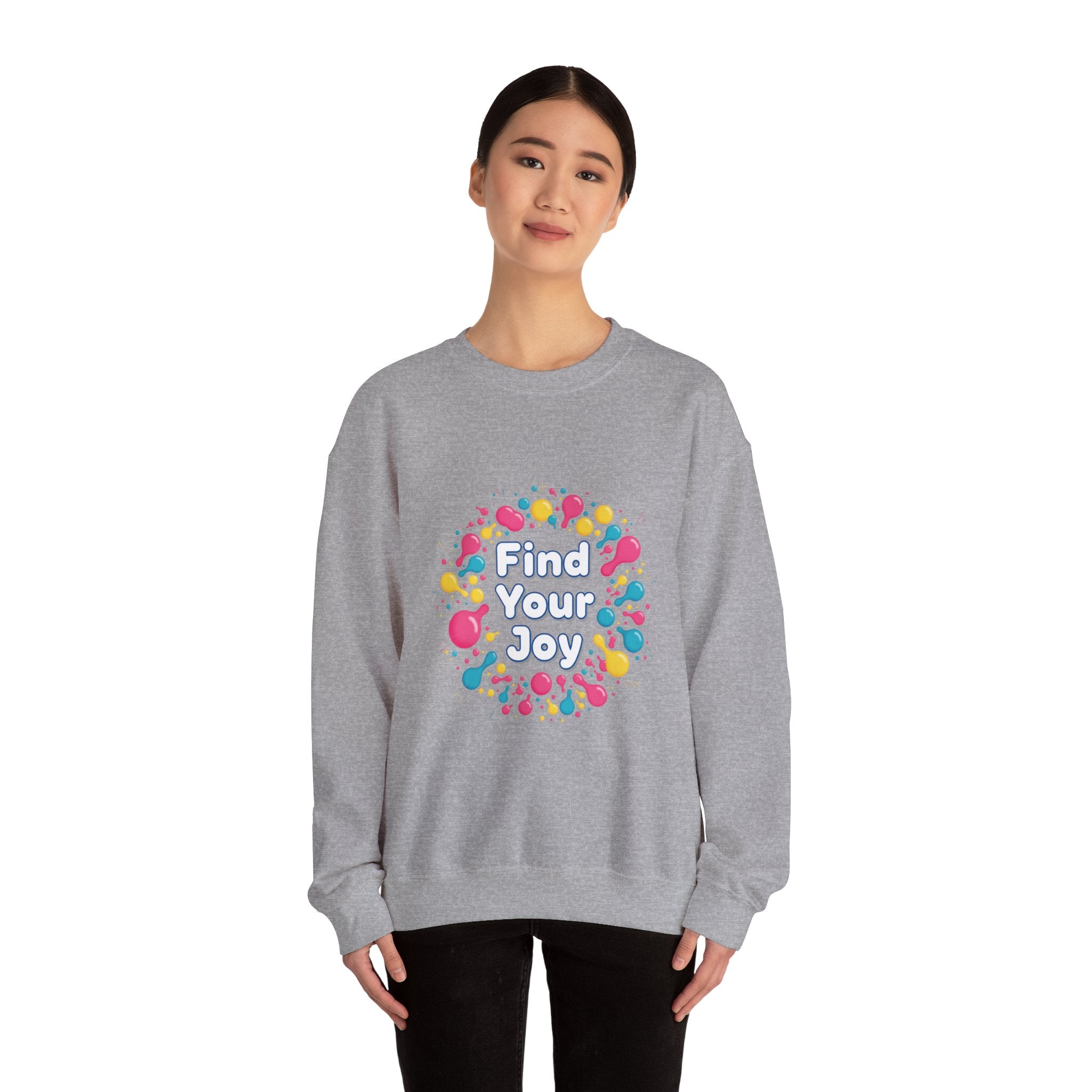 Find Your Joy Sweatshirt | dopamine decor, neon squiggle art
