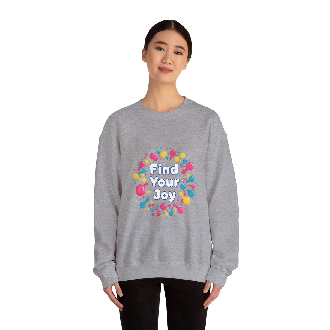 Find Your Joy Sweatshirt | dopamine decor, neon squiggle art