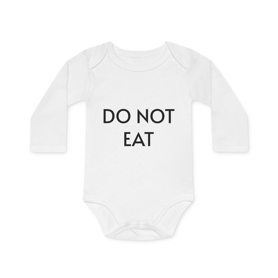 Baby Bodysuit "DO NOT EAT" Long-Sleeve Organic Infant Onesie — Funny Baby Shower Gift