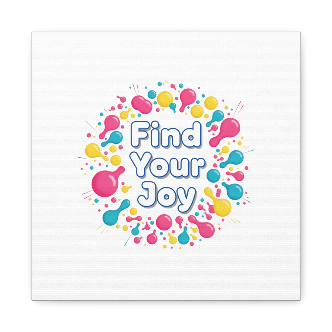 Find Your Joy Canvas | Dopamine Decor, Neon Gradient Squiggle Art