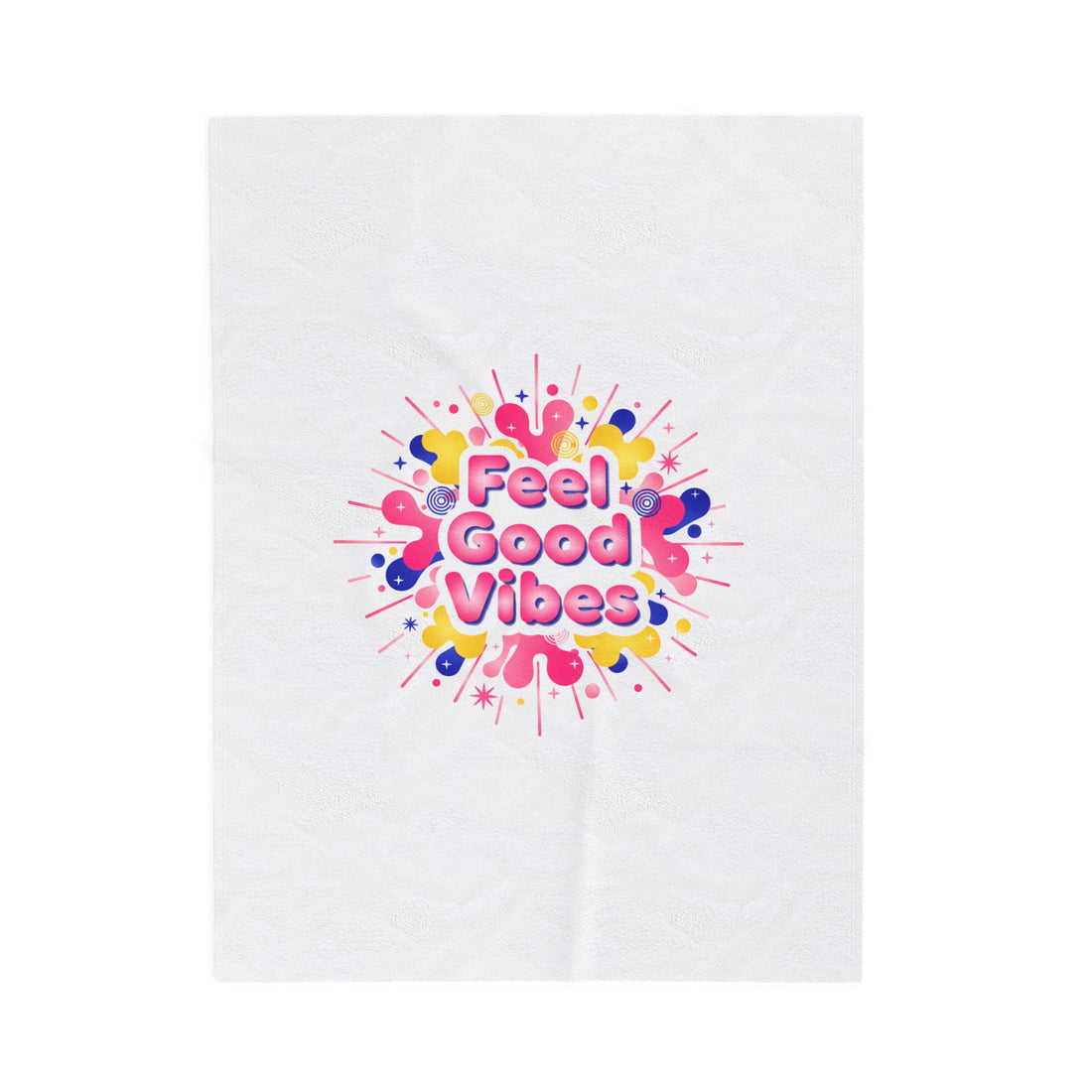 Feel Good Vibes Velveteen Blanket | Dopamine Decor, neon gradient squishy art