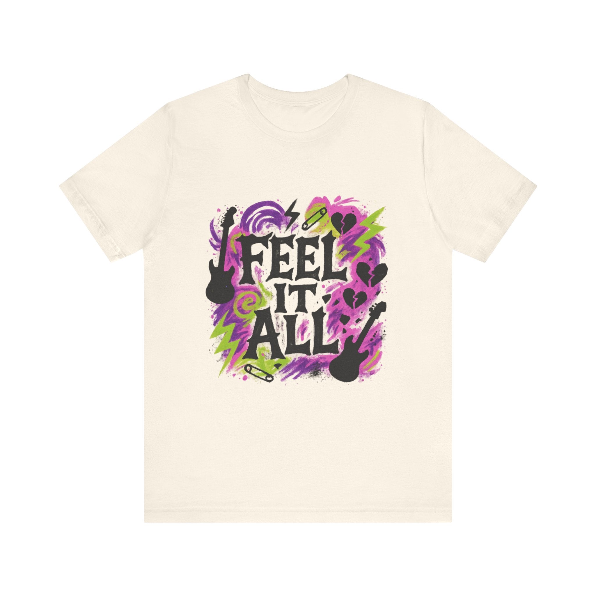 Feel It All Graphic Tee — Retro Music & Emotion Band Shirt