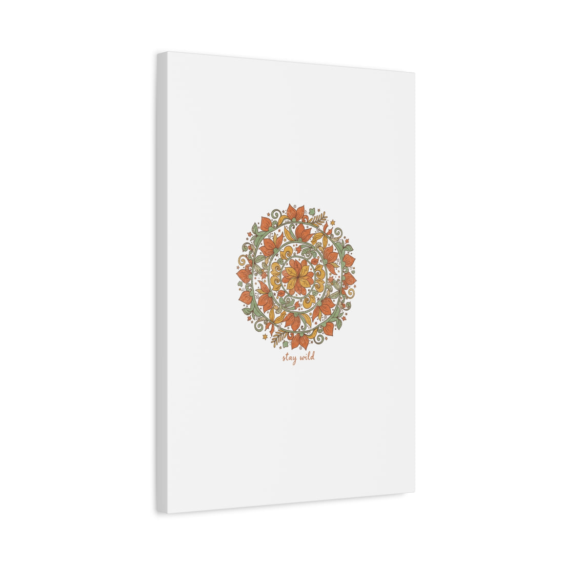Stay Wild Mandala Canvas, Boho Paisley Wall Art | Artisanal Boho Print