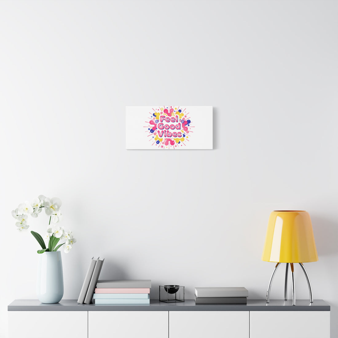 Feel Good Vibes Canvas | Dopamine Decor, Neon Gradient Squishy Art