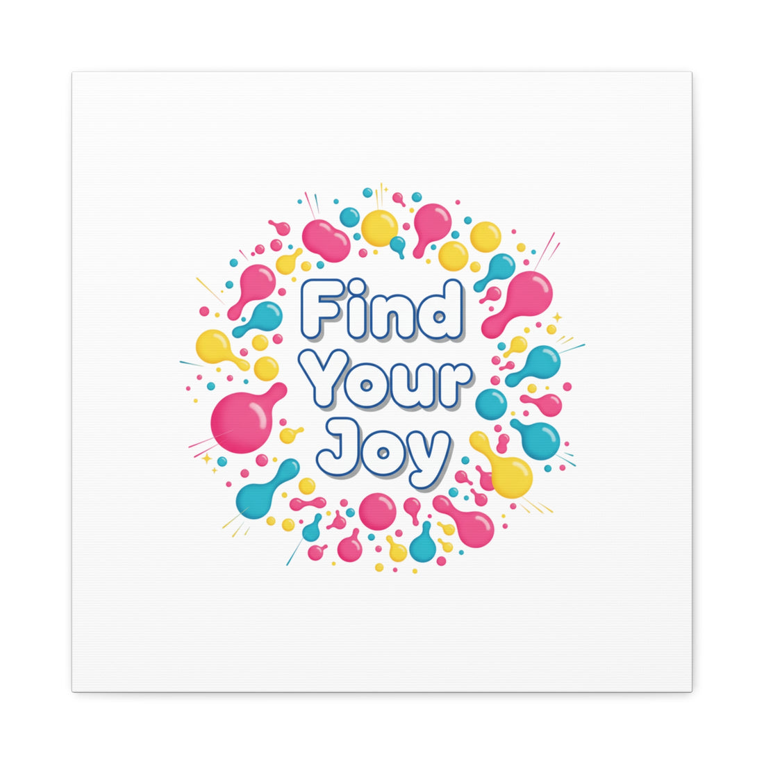 Find Your Joy Canvas | Dopamine Decor, Neon Gradient Squiggle Art