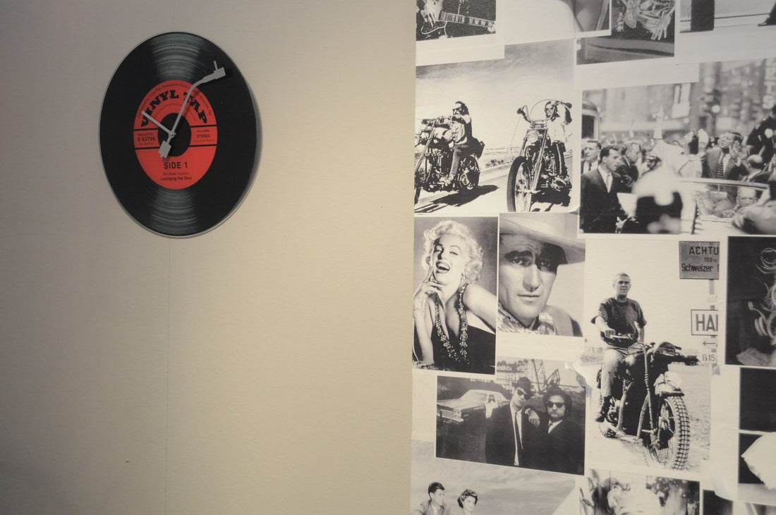 Wall clock - 43 cm - Glass - 'Vinyl Tap' - Goat Corp