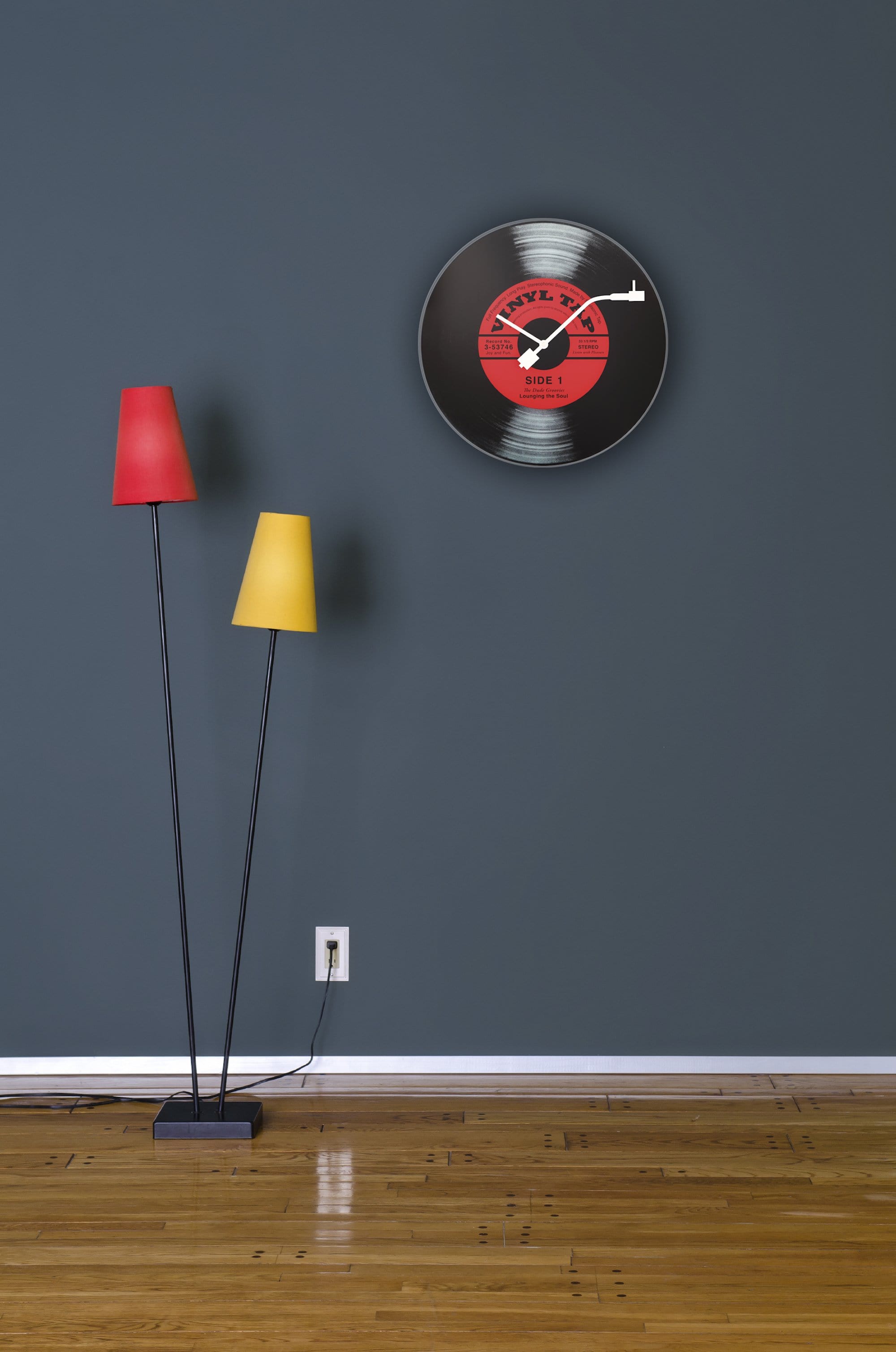 Wall clock - 43 cm - Glass - 'Vinyl Tap' - Goat Corp