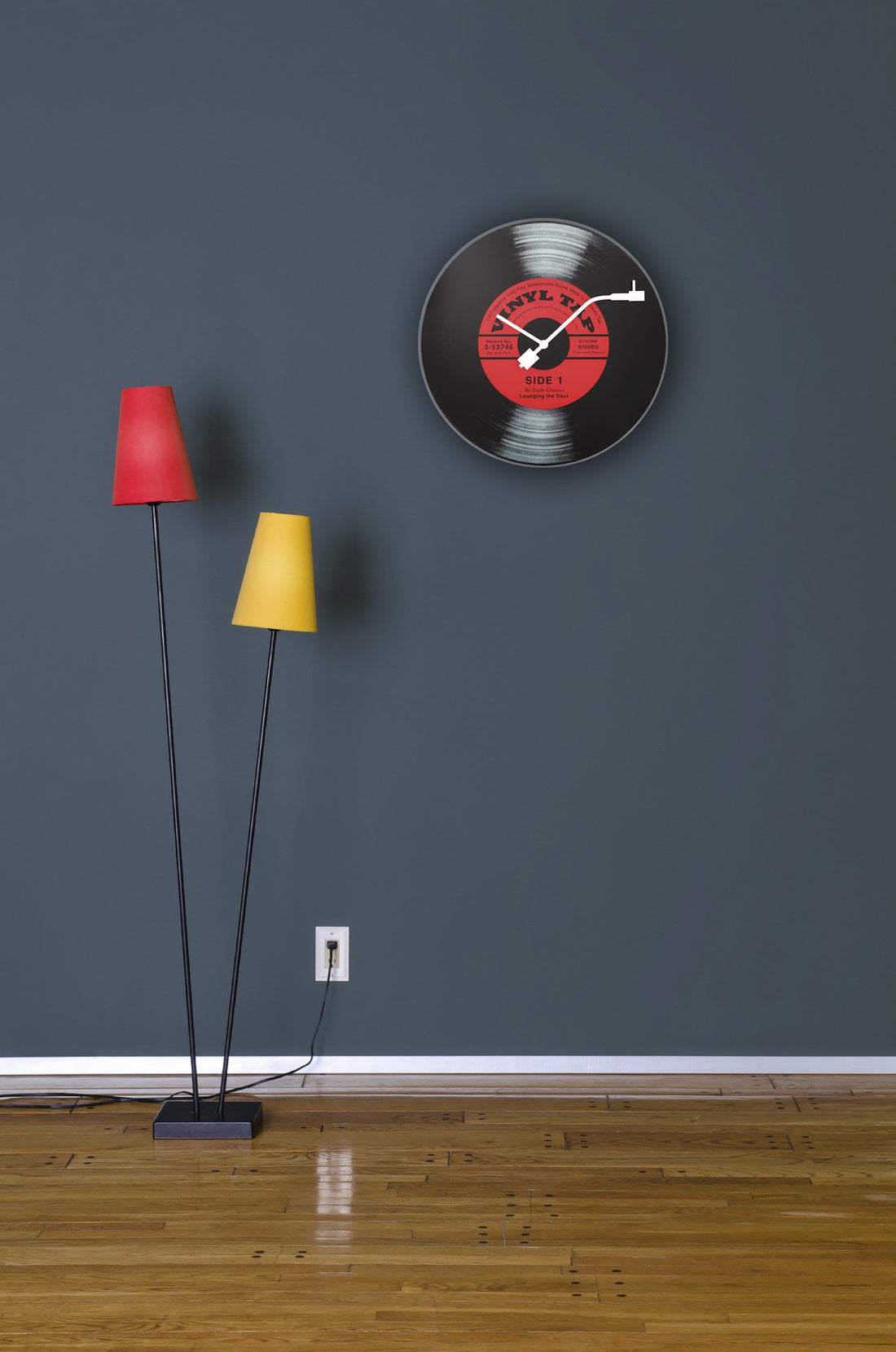 Wall clock - 43 cm - Glass - 'Vinyl Tap' - Goat Corp