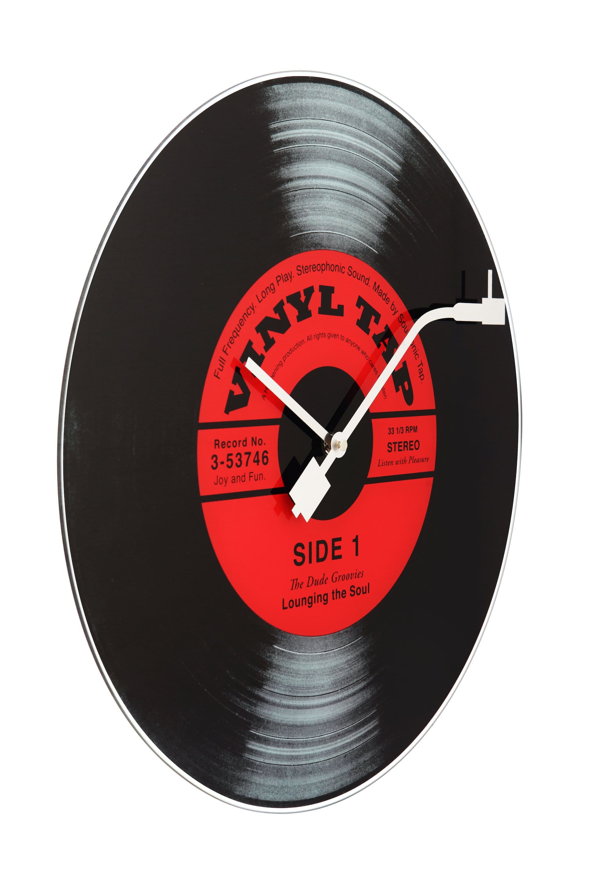 Wall clock - 43 cm - Glass - 'Vinyl Tap' - Goat Corp