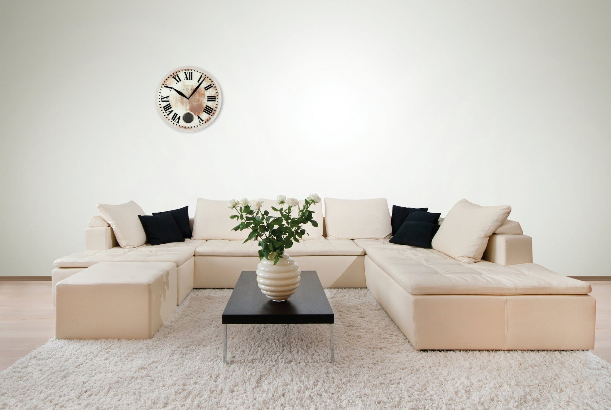 Wall clock - 43 x 4.2 cm - Glass - 'Romana' - Goat Corp