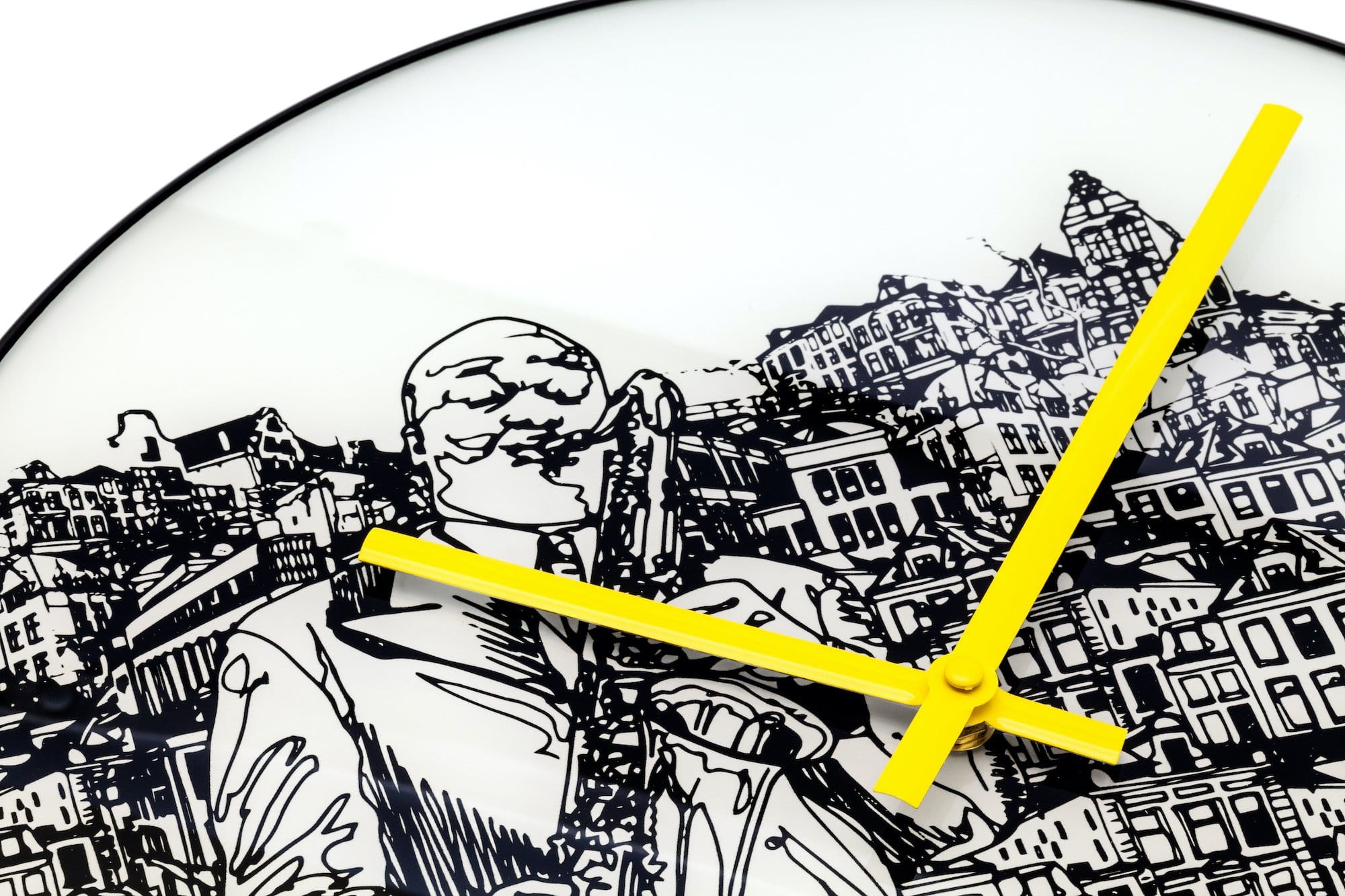 Wall clock -  40 cm - Glass / Metal - Sax City - Goat Corp