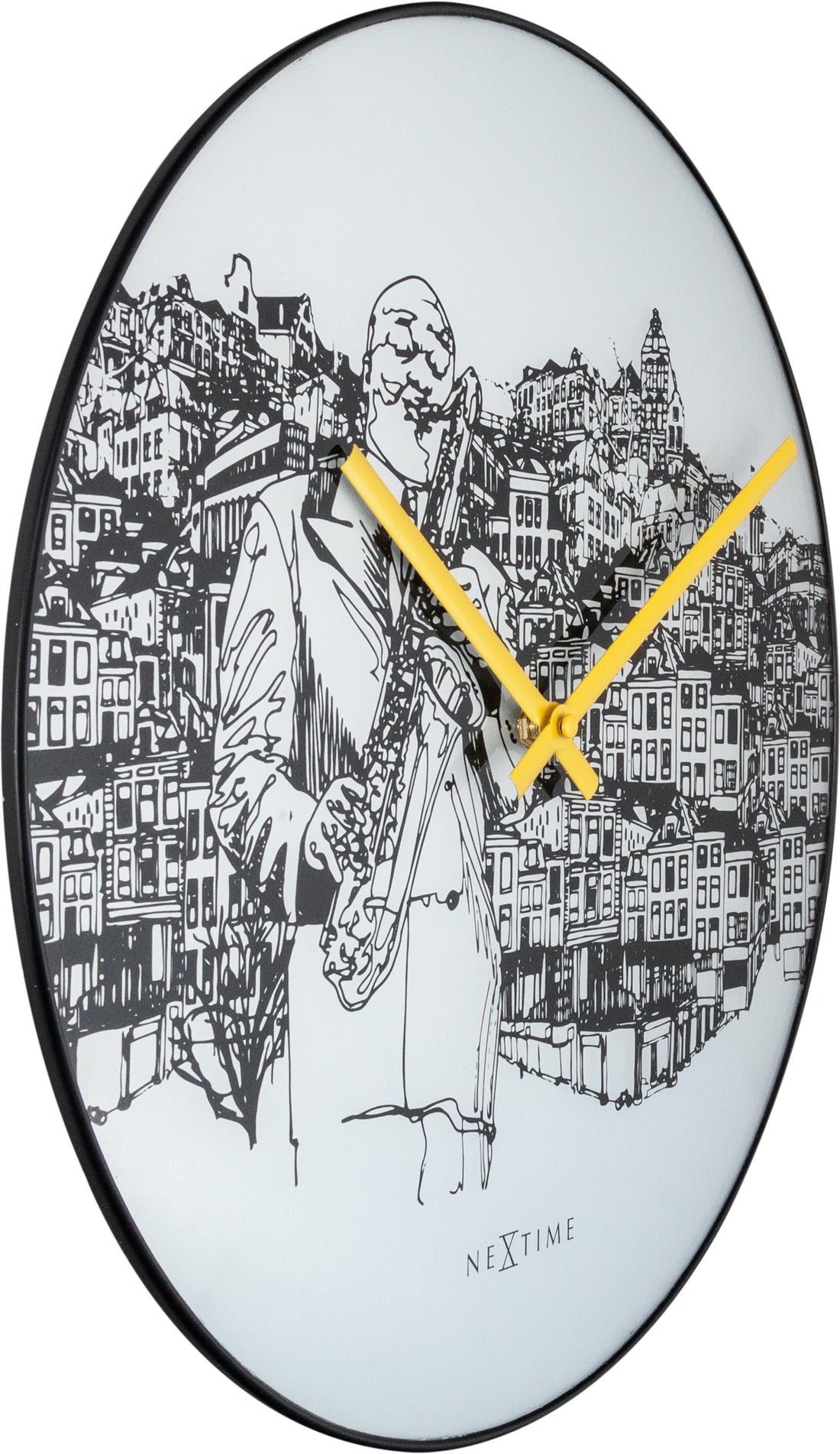 Wall clock -  40 cm - Glass / Metal - Sax City - Goat Corp