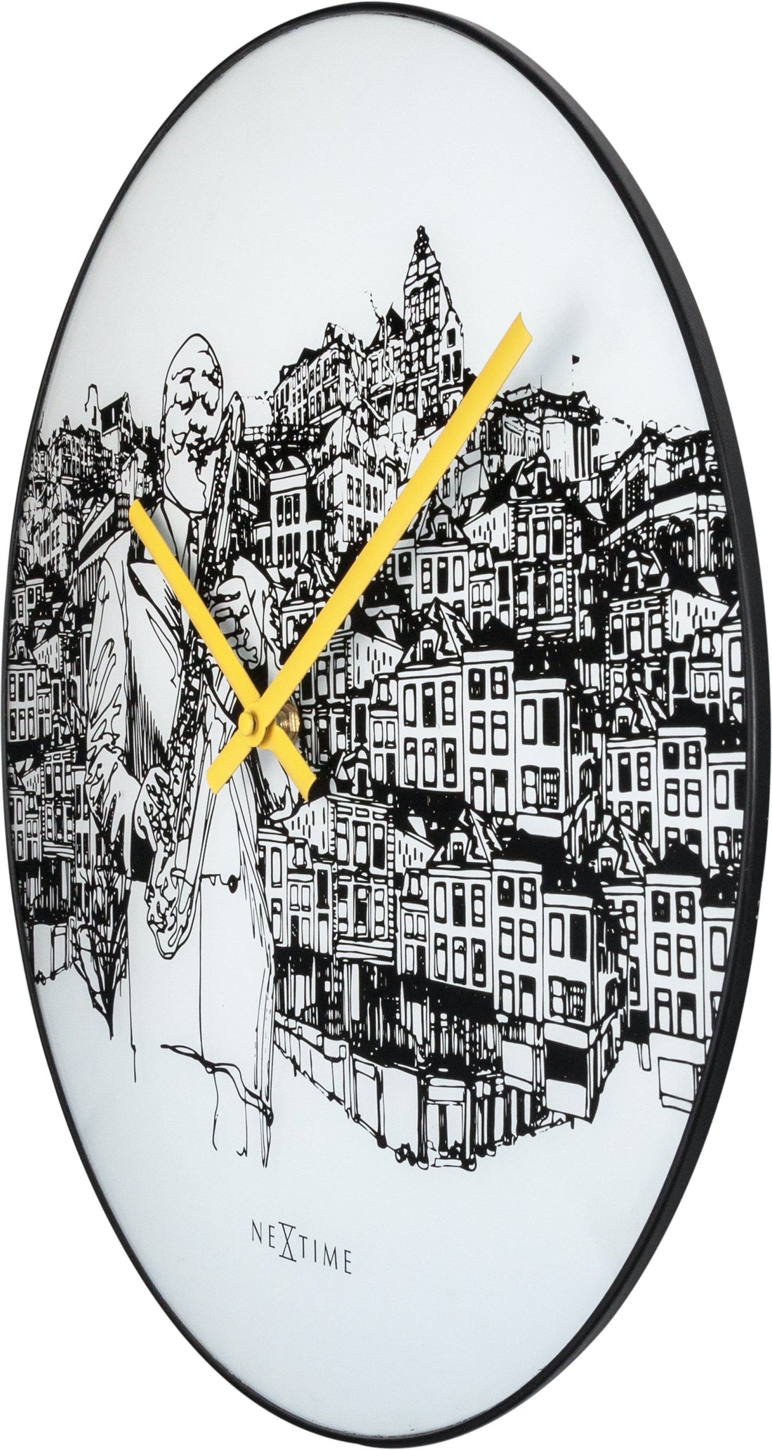 Wall clock -  40 cm - Glass / Metal - Sax City - Goat Corp