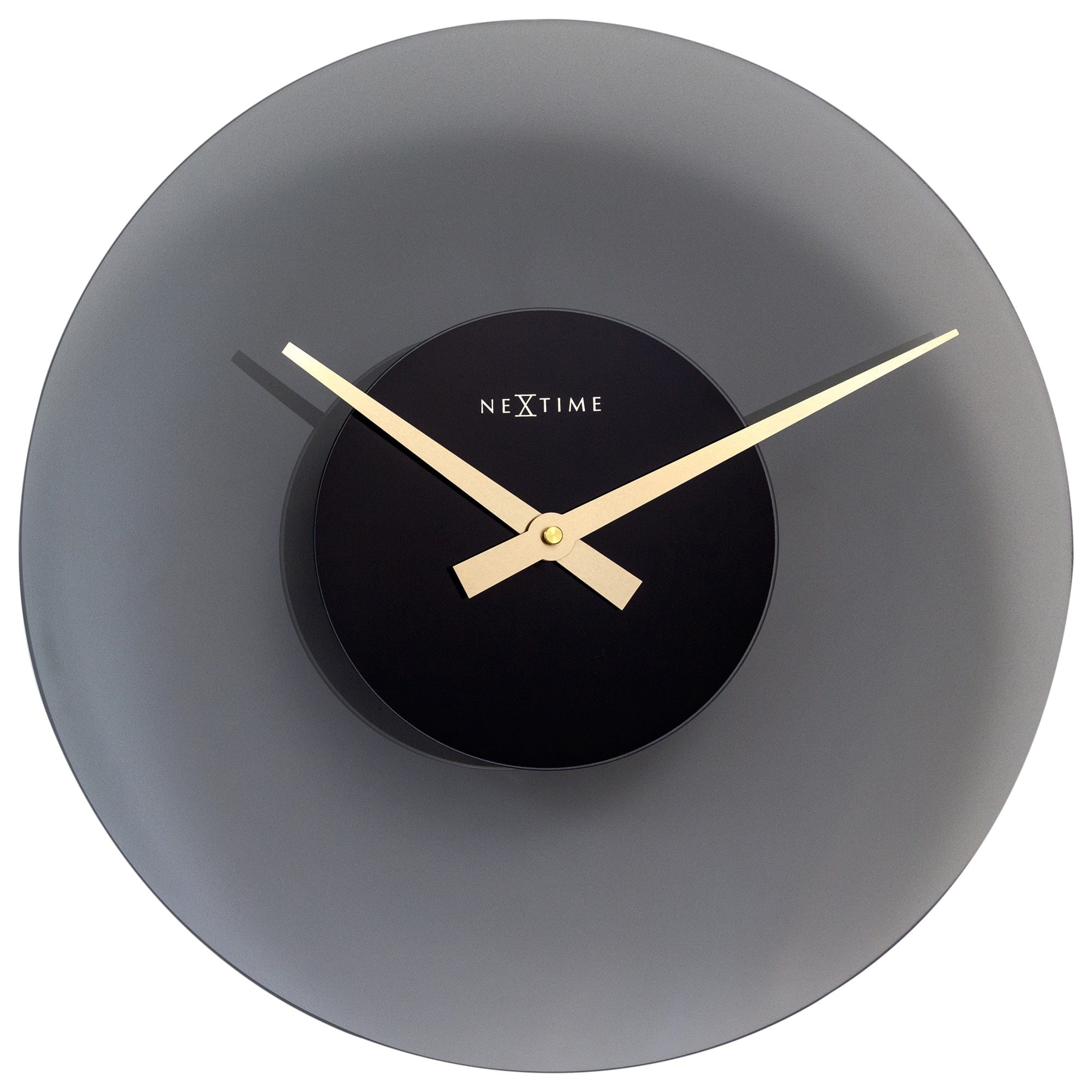 Wall Clock 40cm - Silent - Glass - "Float" - Goat Corp