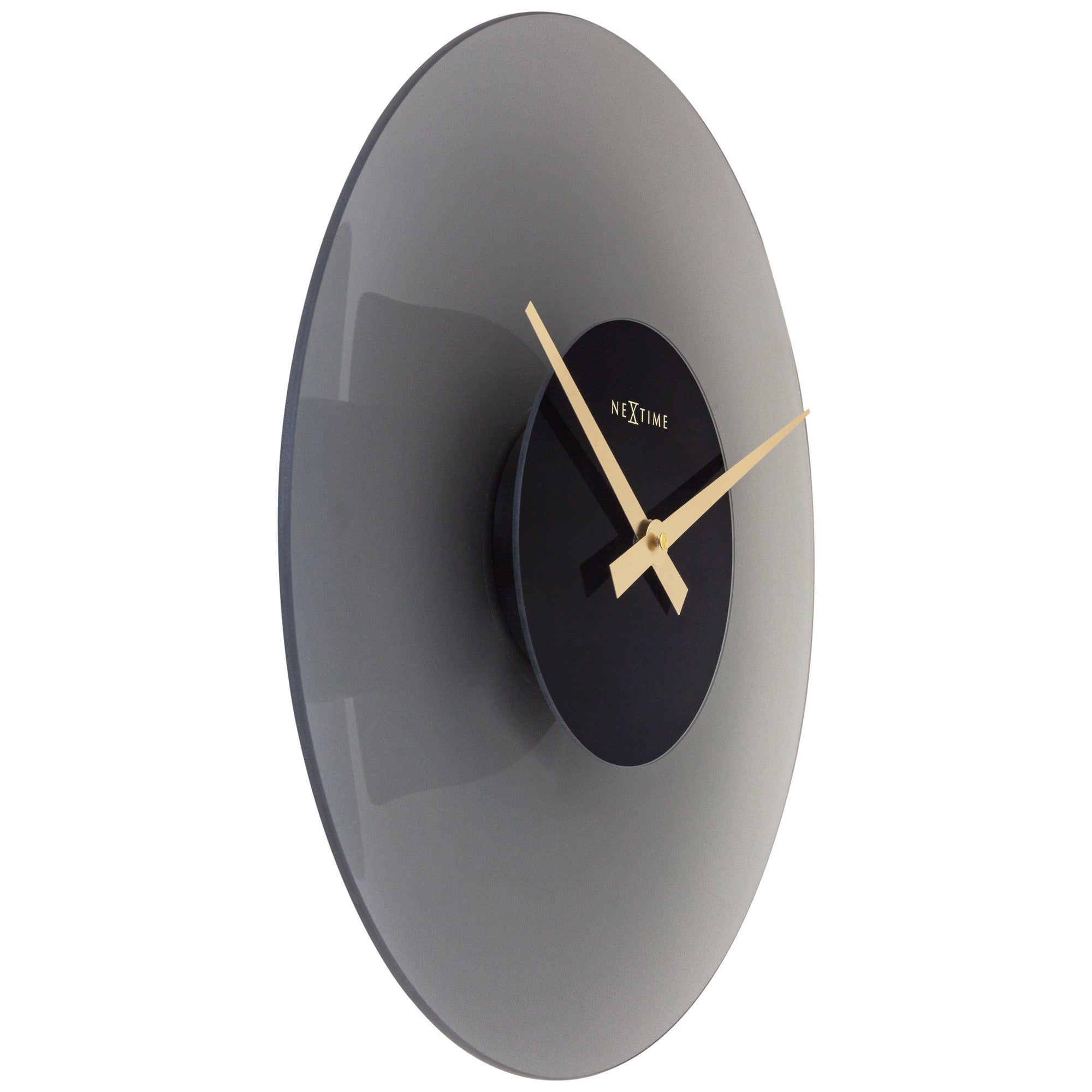 Wall Clock 40cm - Silent - Glass - "Float" - Goat Corp