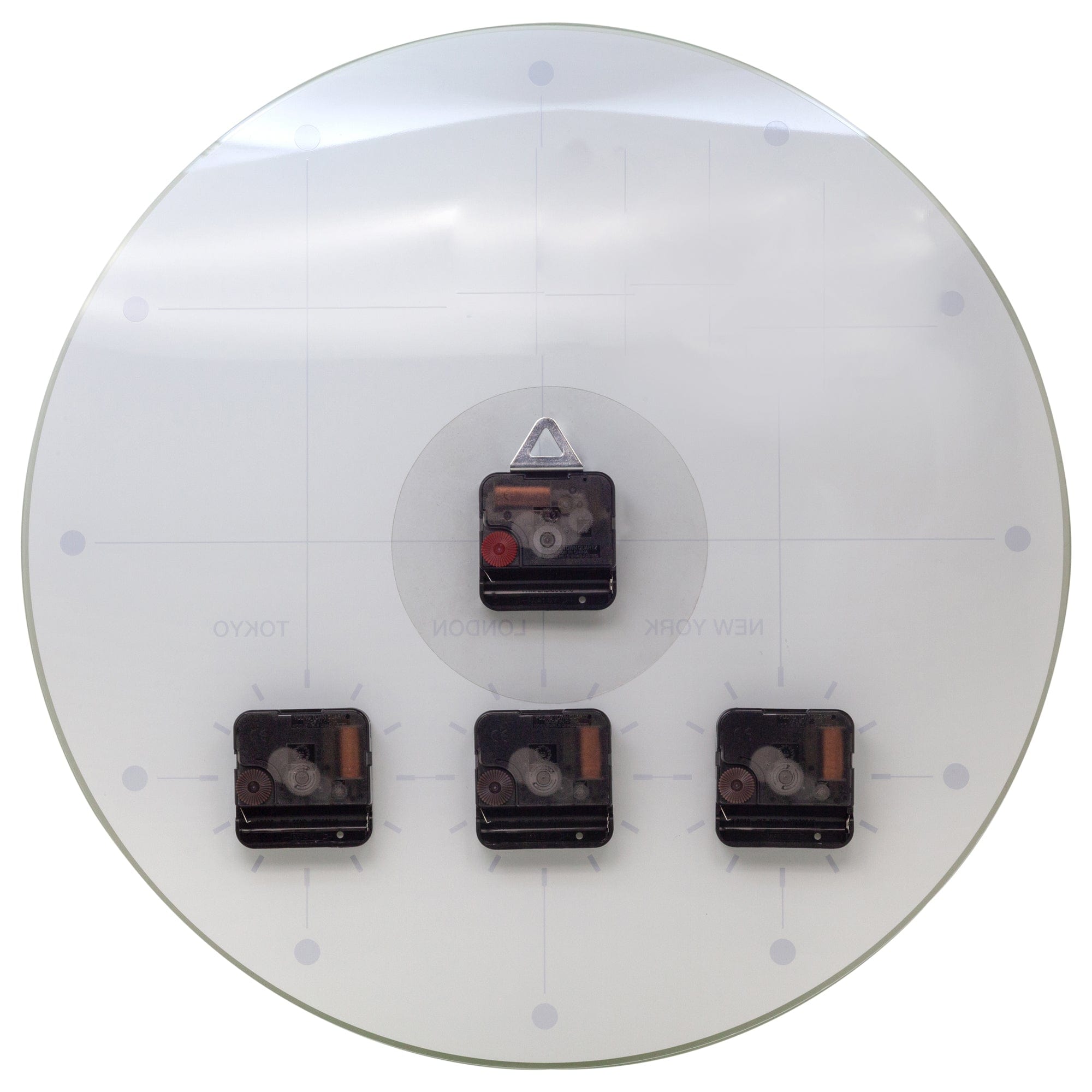 Wall Clock 43cm - Silent - Glass - "Big City" - Goat Corp