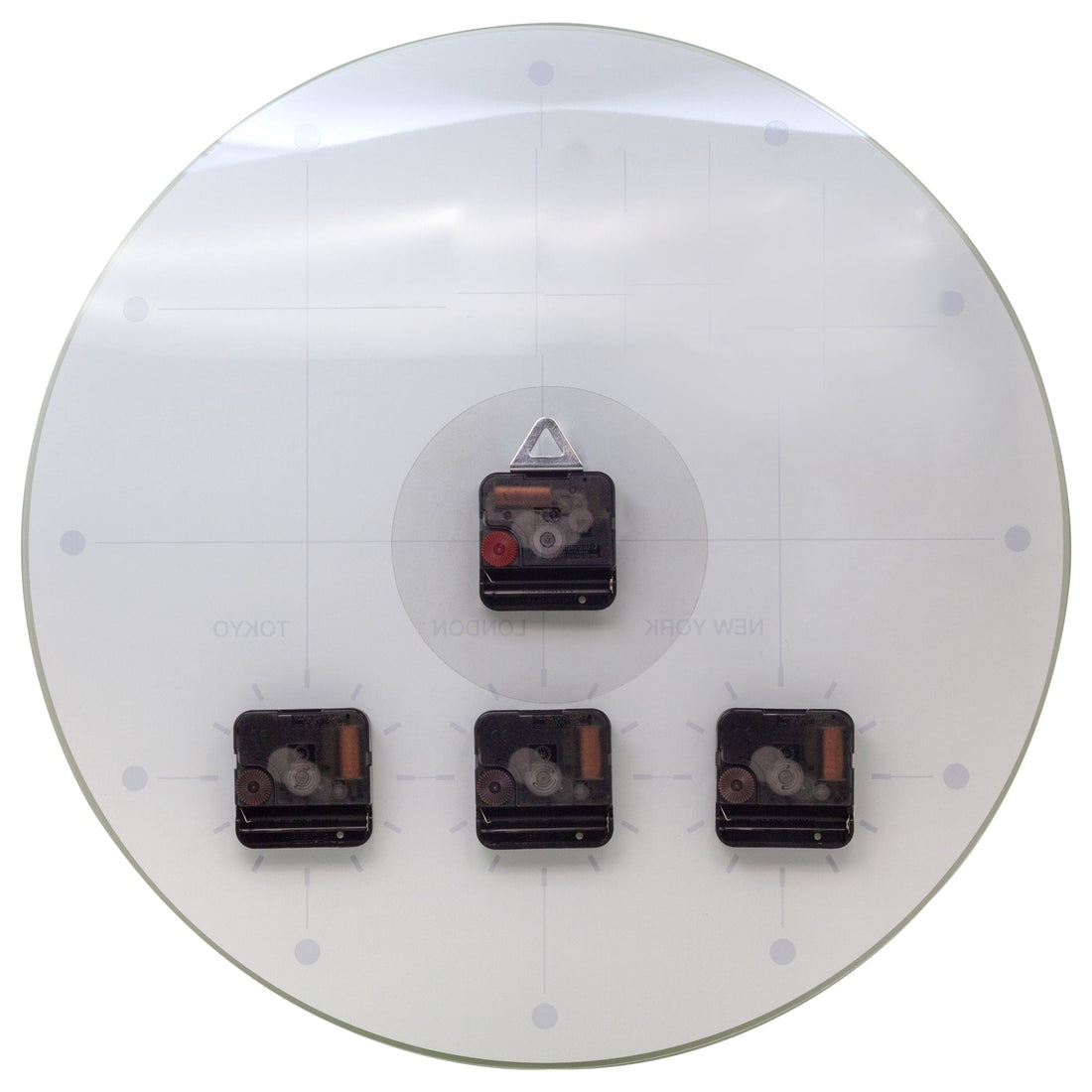 Wall Clock 43cm - Silent - Glass - "Big City" - Goat Corp