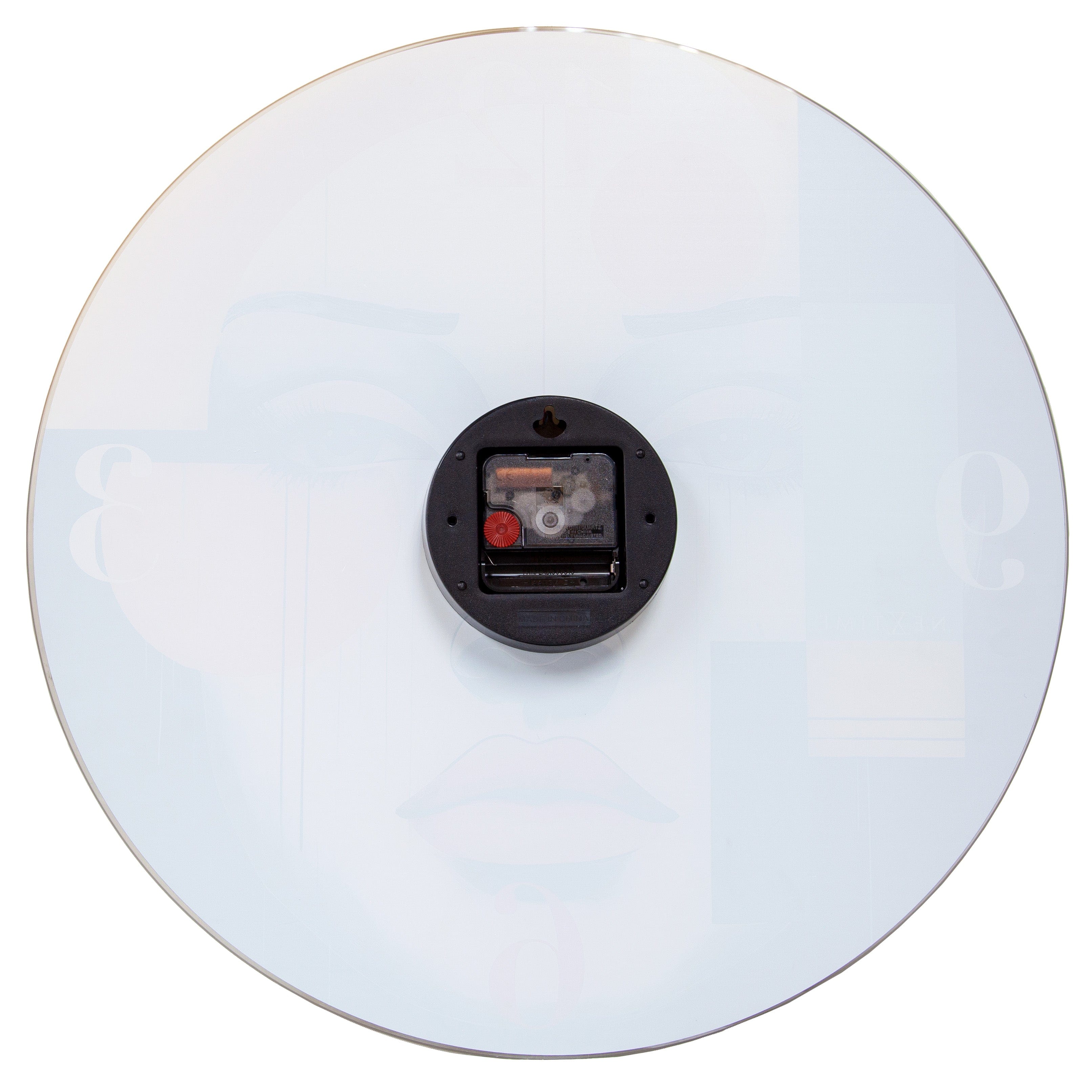 Wall clock 43cm-Silent-Multicolour-Glass-NeXtime 'Vogue' - Goat Corp