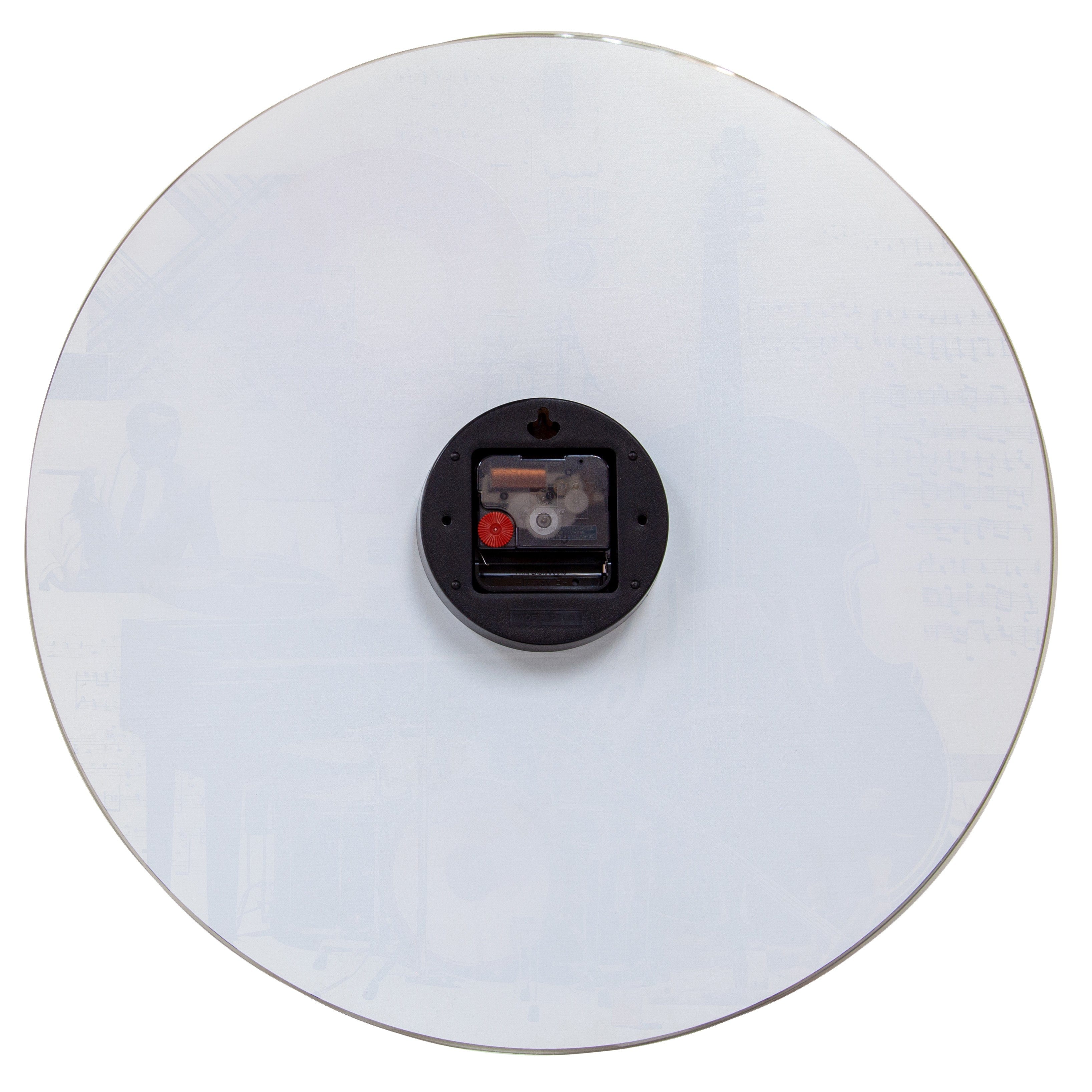 Wall clock 43cm-Silent-Multicolour-Glass-NeXtime 'Blues' - Goat Corp