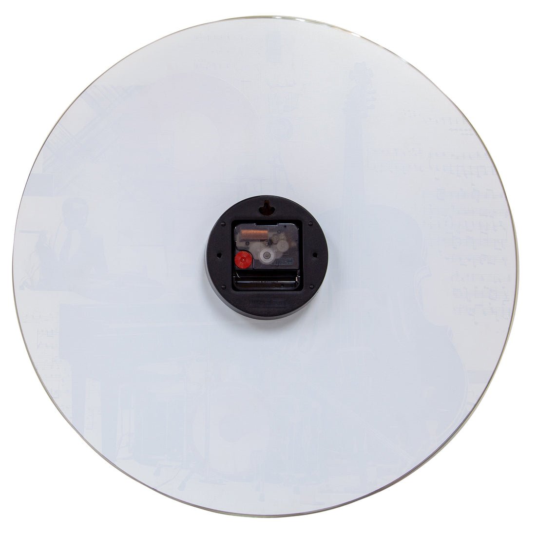 Wall clock 43cm-Silent-Multicolour-Glass-NeXtime 'Blues' - Goat Corp