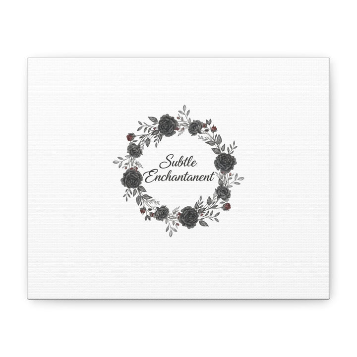 Moon Rose Wreath Canvas, Romantic Gothic Lite, Soft Goth Floral Wall Art