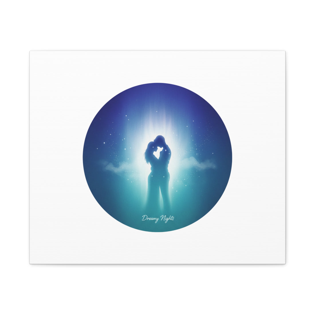 Dreamy Nightscape Canvas | Afterlight Atmospheric Print, Luminous Night Bloom