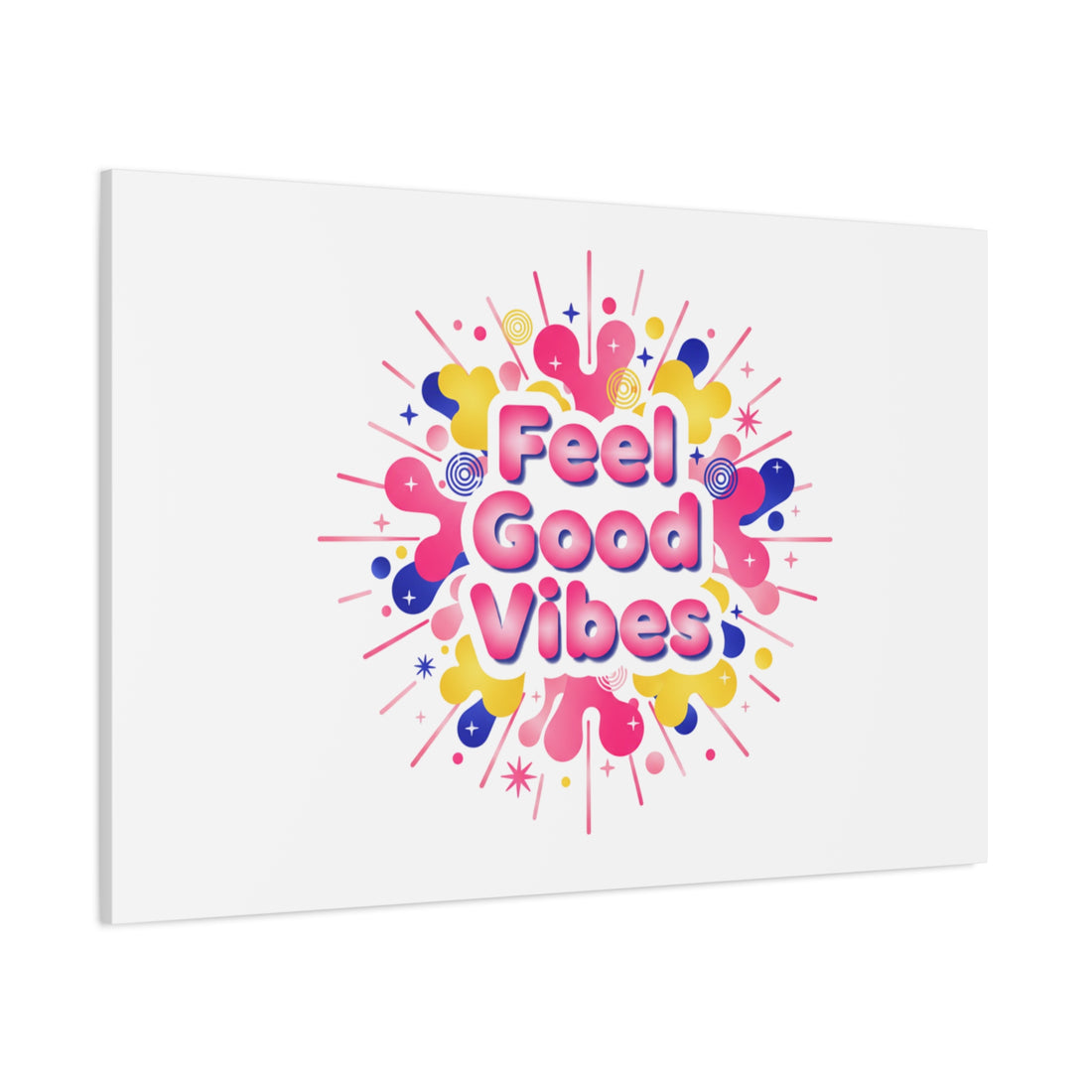 Feel Good Vibes Canvas | Dopamine Decor, Neon Gradient Squishy Art