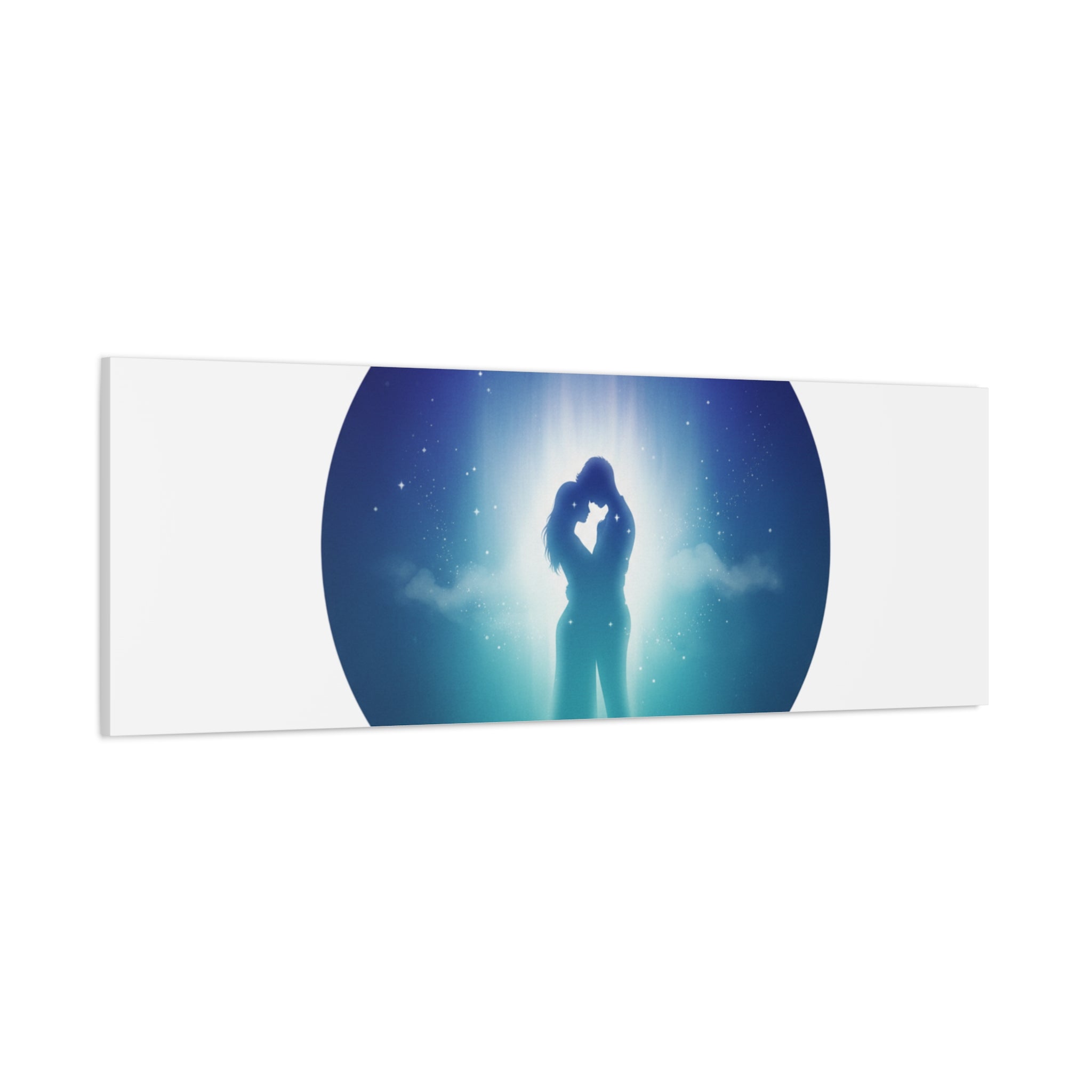 Dreamy Nightscape Canvas | Afterlight Atmospheric Print, Luminous Night Bloom