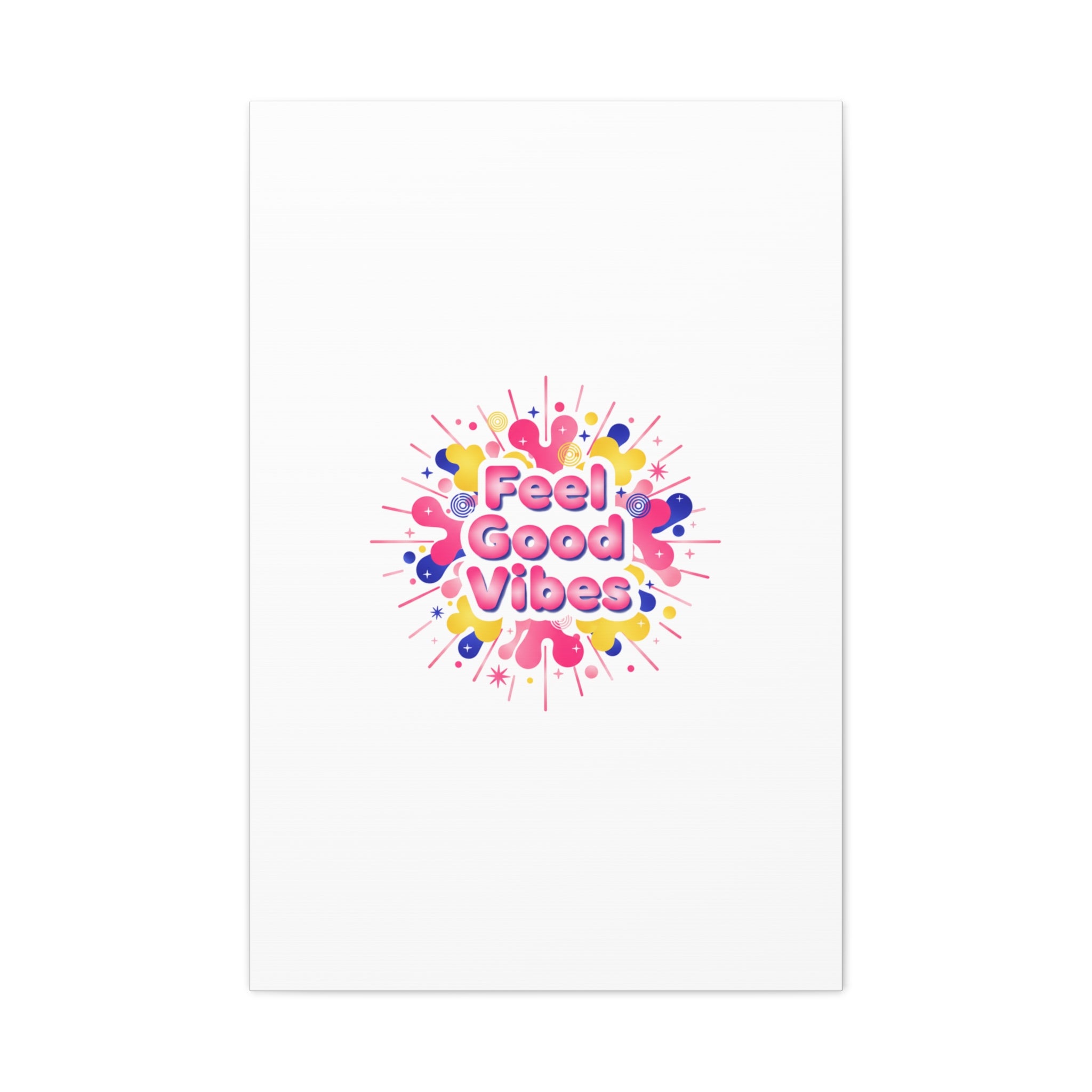Feel Good Vibes Canvas | Dopamine Decor, Neon Gradient Squishy Art