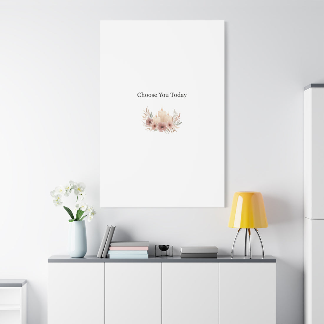 Choose You Today Canvas | Self-Love Valentine, Self Care Wall Art