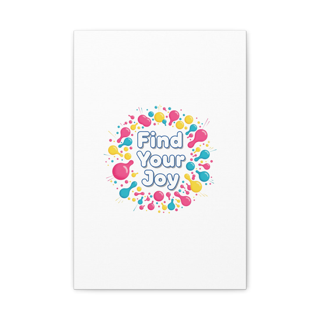 Find Your Joy Canvas | Dopamine Decor, Neon Gradient Squiggle Art