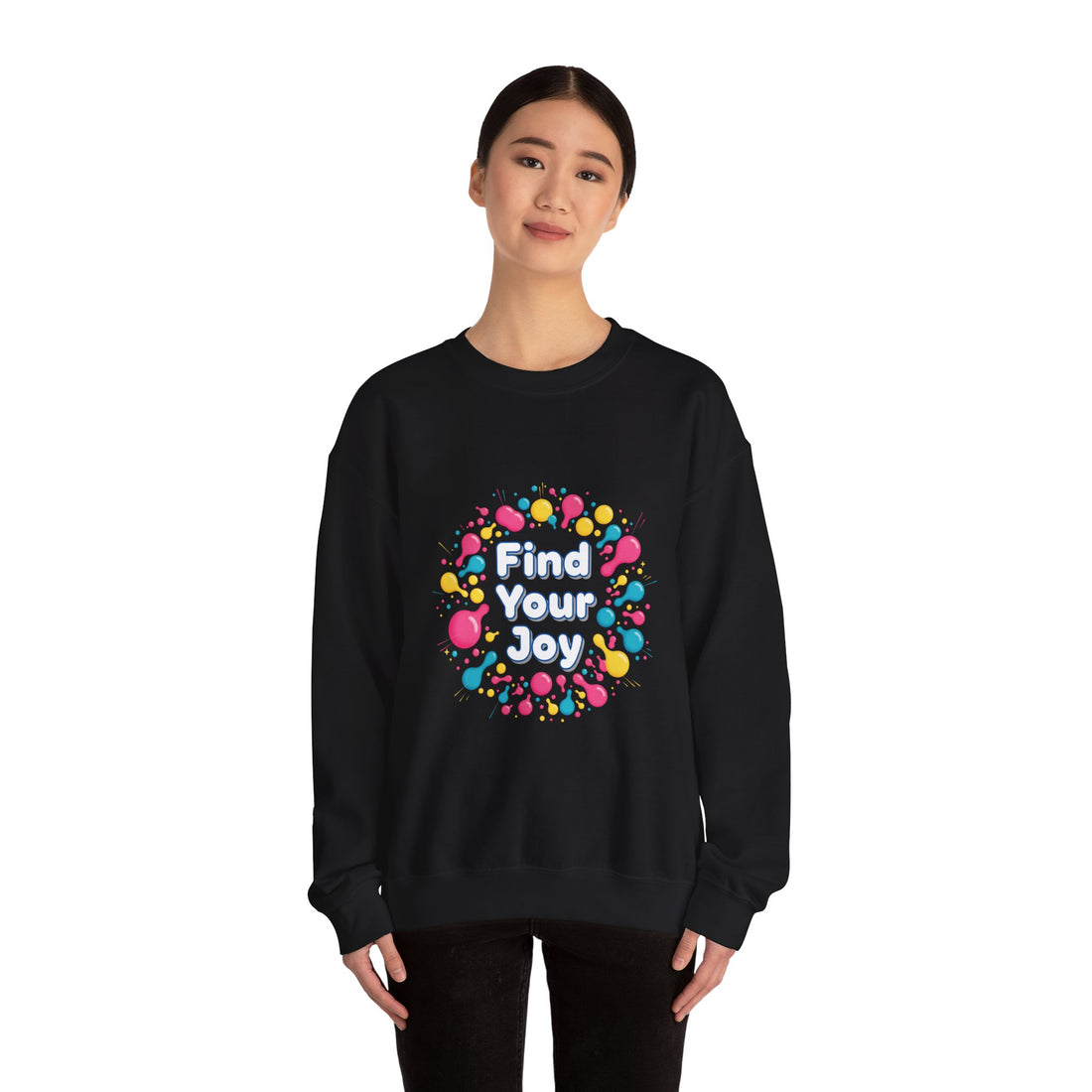 Find Your Joy Sweatshirt | dopamine decor, neon squiggle art