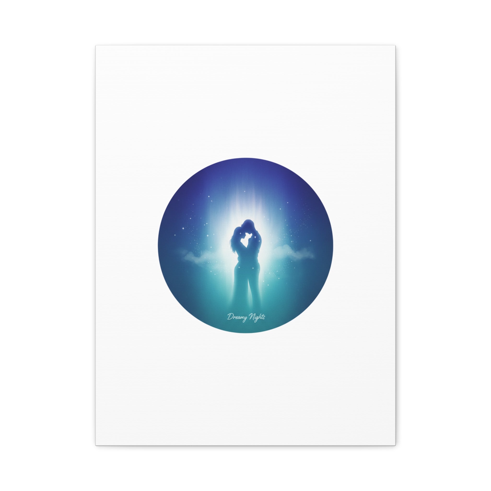 Dreamy Nightscape Canvas | Afterlight Atmospheric Print, Luminous Night Bloom