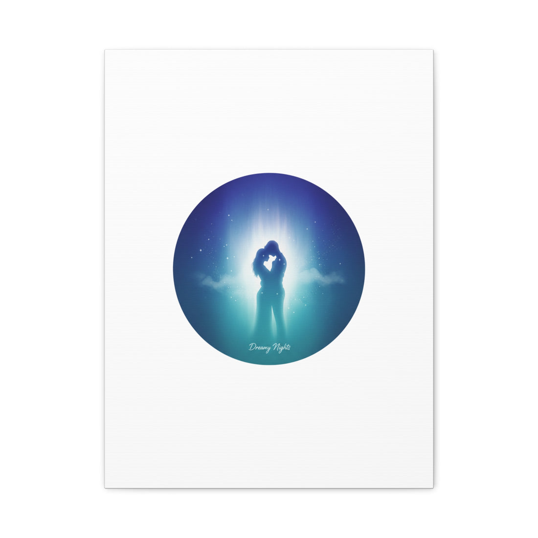 Dreamy Nightscape Canvas | Afterlight Atmospheric Print, Luminous Night Bloom