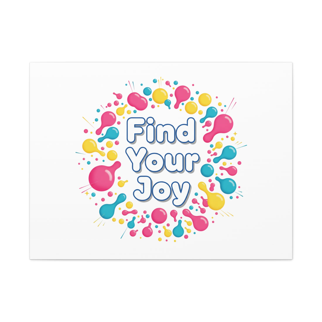 Find Your Joy Canvas | Dopamine Decor, Neon Gradient Squiggle Art