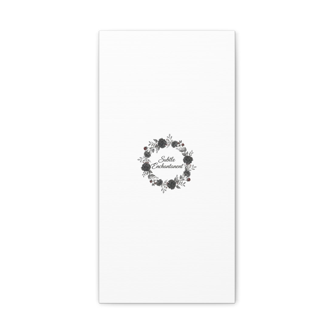 Moon Rose Wreath Canvas, Romantic Gothic Lite, Soft Goth Floral Wall Art