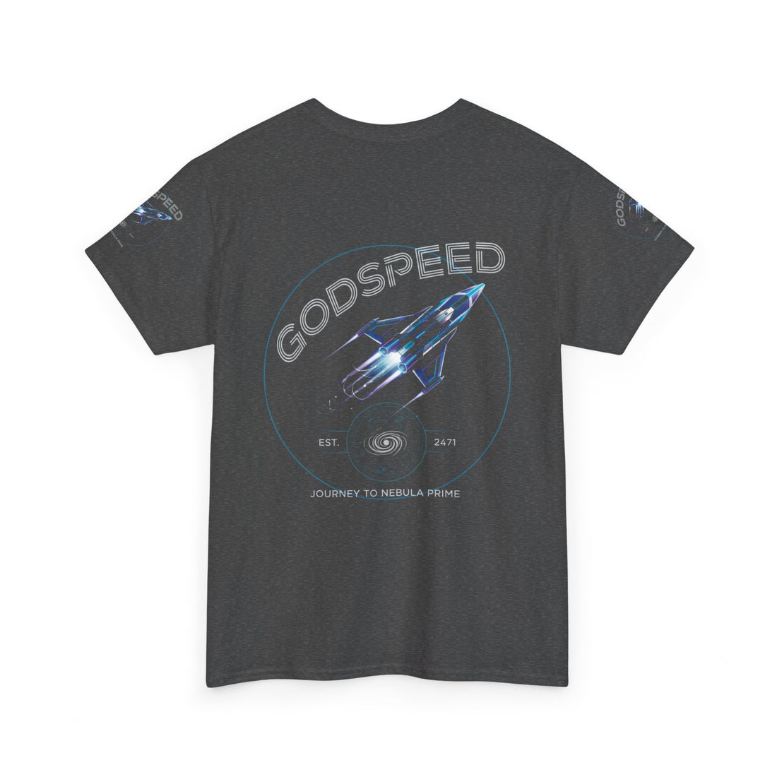 Rocket Space Unisex Tee - Godspeed to the Stars Design - Goat Corp
