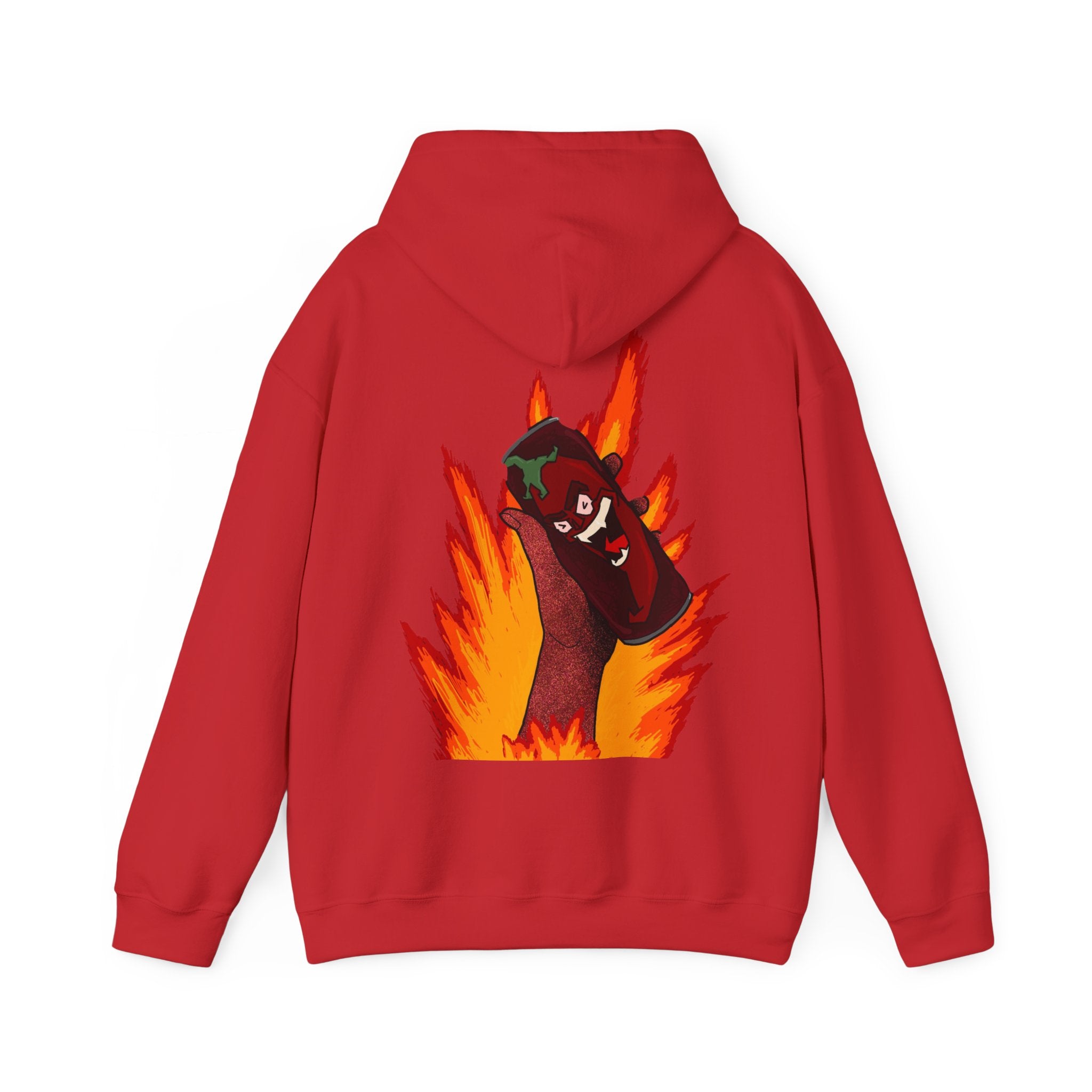 Stylish Unisex Graphic Hoodie, Cozy Fire Design Sweatshirt, Gift for Him & Her, Casual Everyday Wear, Perfect for Fall & Winter - Goat Corp