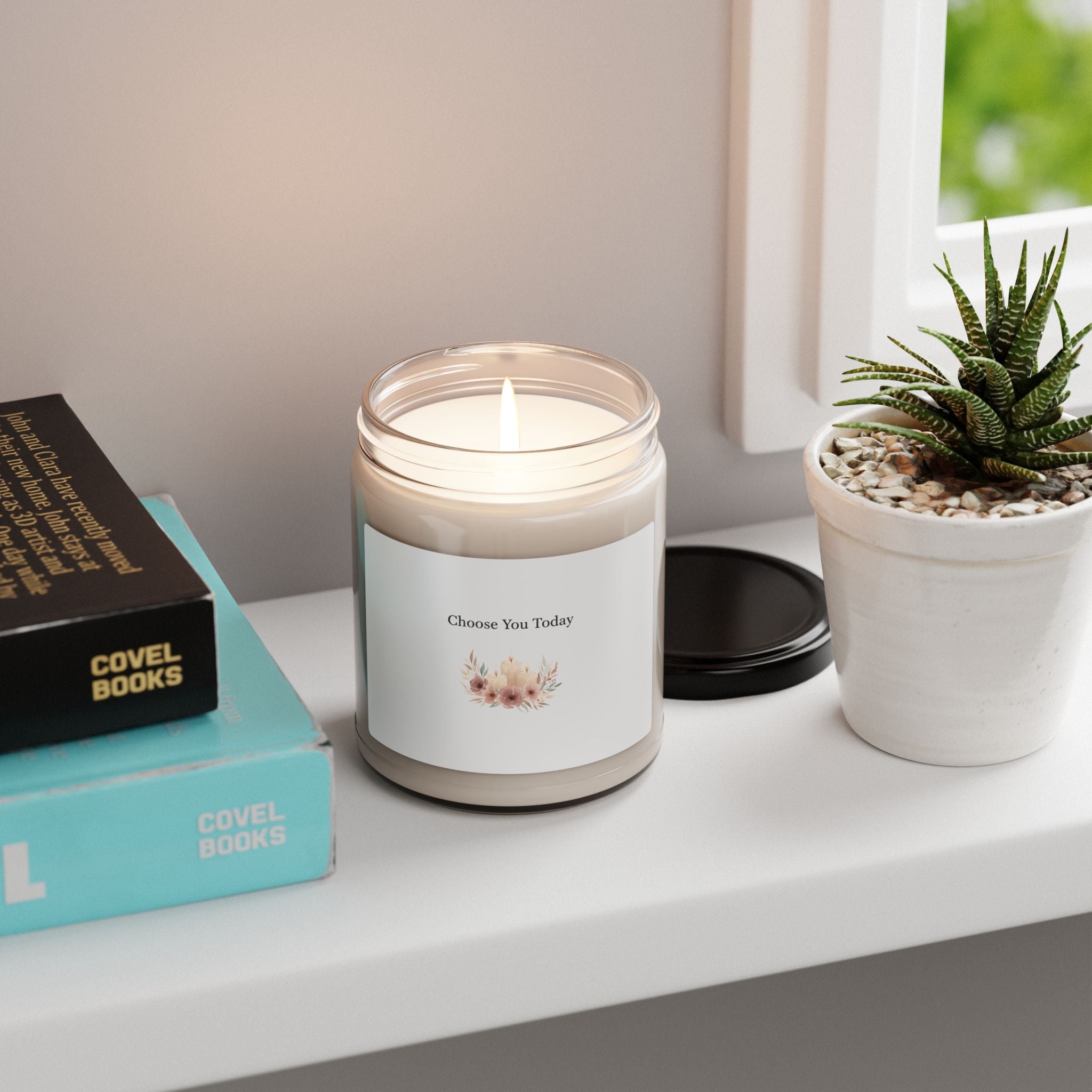 Choose You Today Candle | Soy Candle, Self‑Love Valentine, Calm Neutral Label