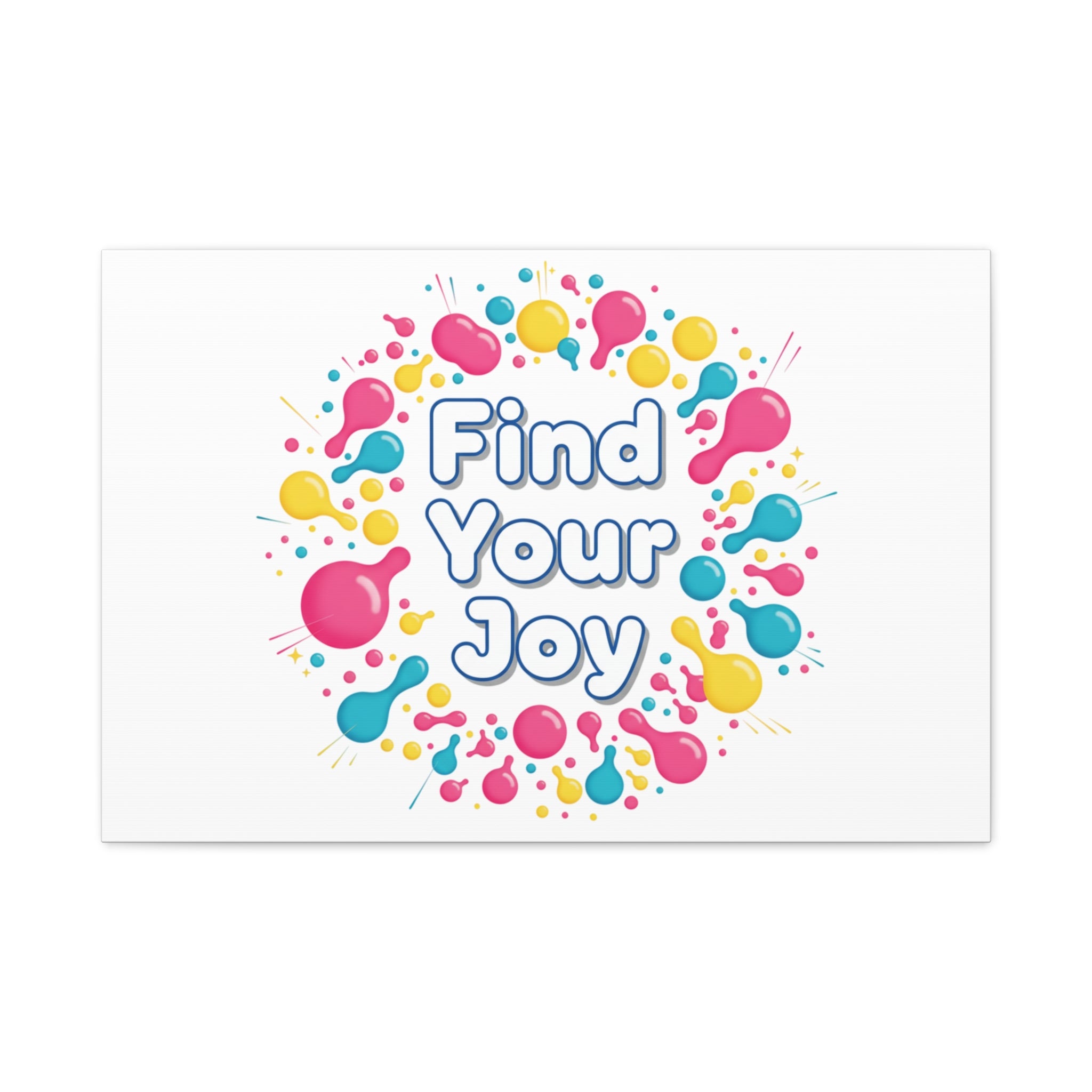 Find Your Joy Canvas | Dopamine Decor, Neon Gradient Squiggle Art