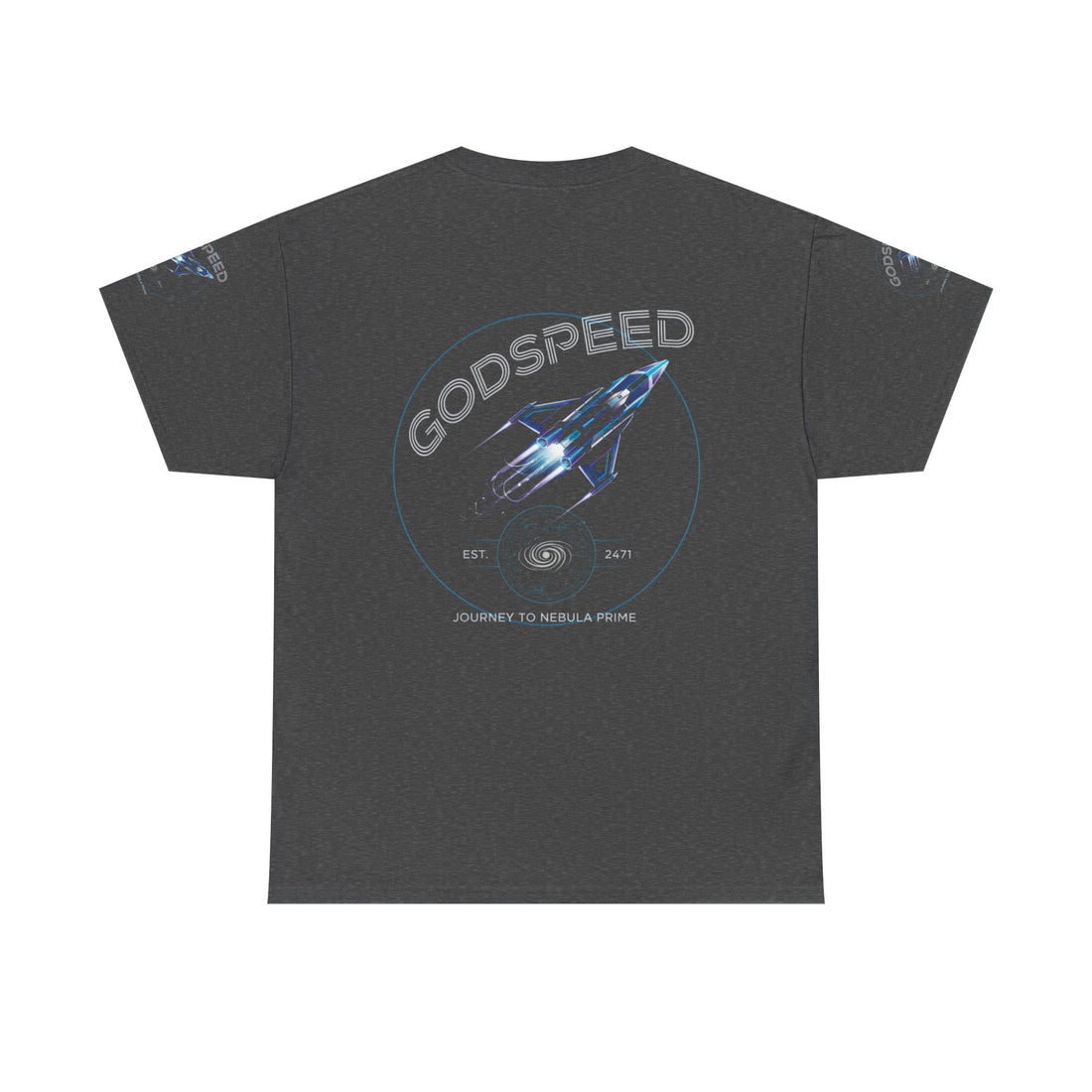 Rocket Space Unisex Tee - Godspeed to the Stars Design - Goat Corp