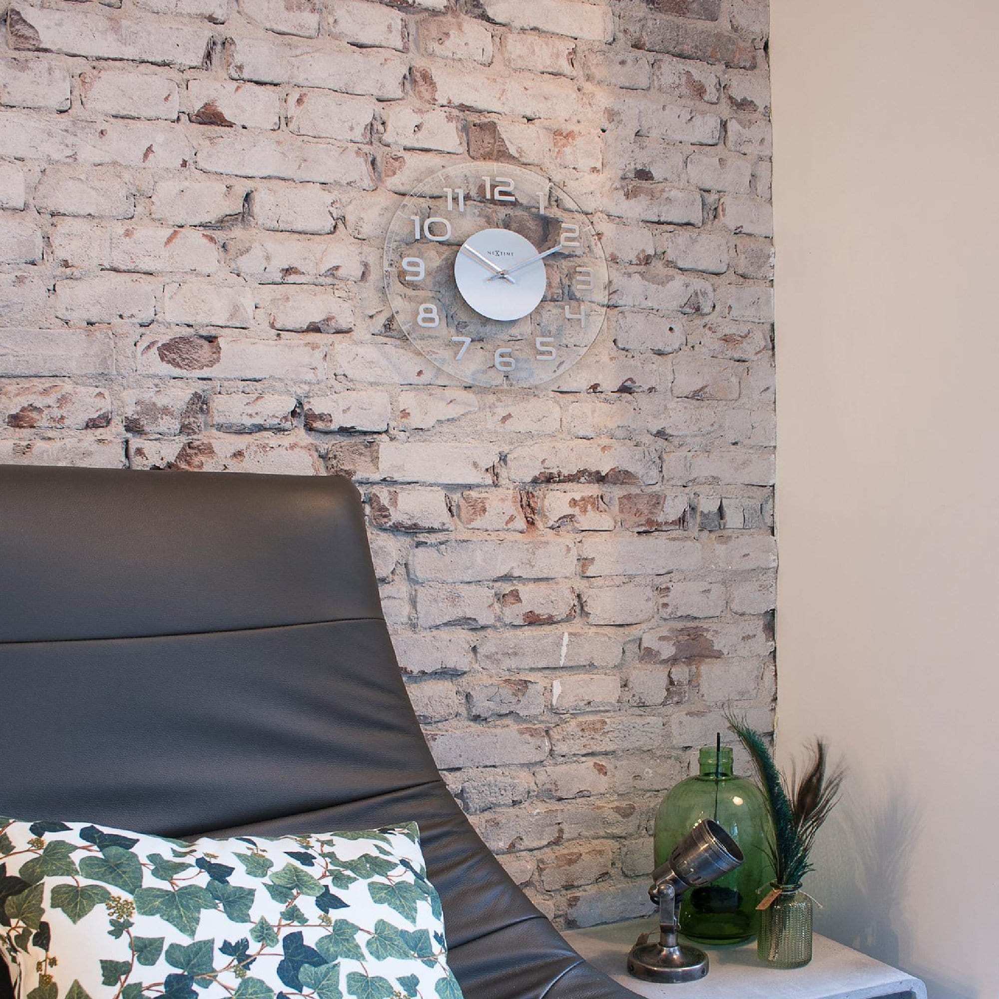 Wall clock - 30 x 3.5 cm - Glass - 'Classy Round' - Goat Corp