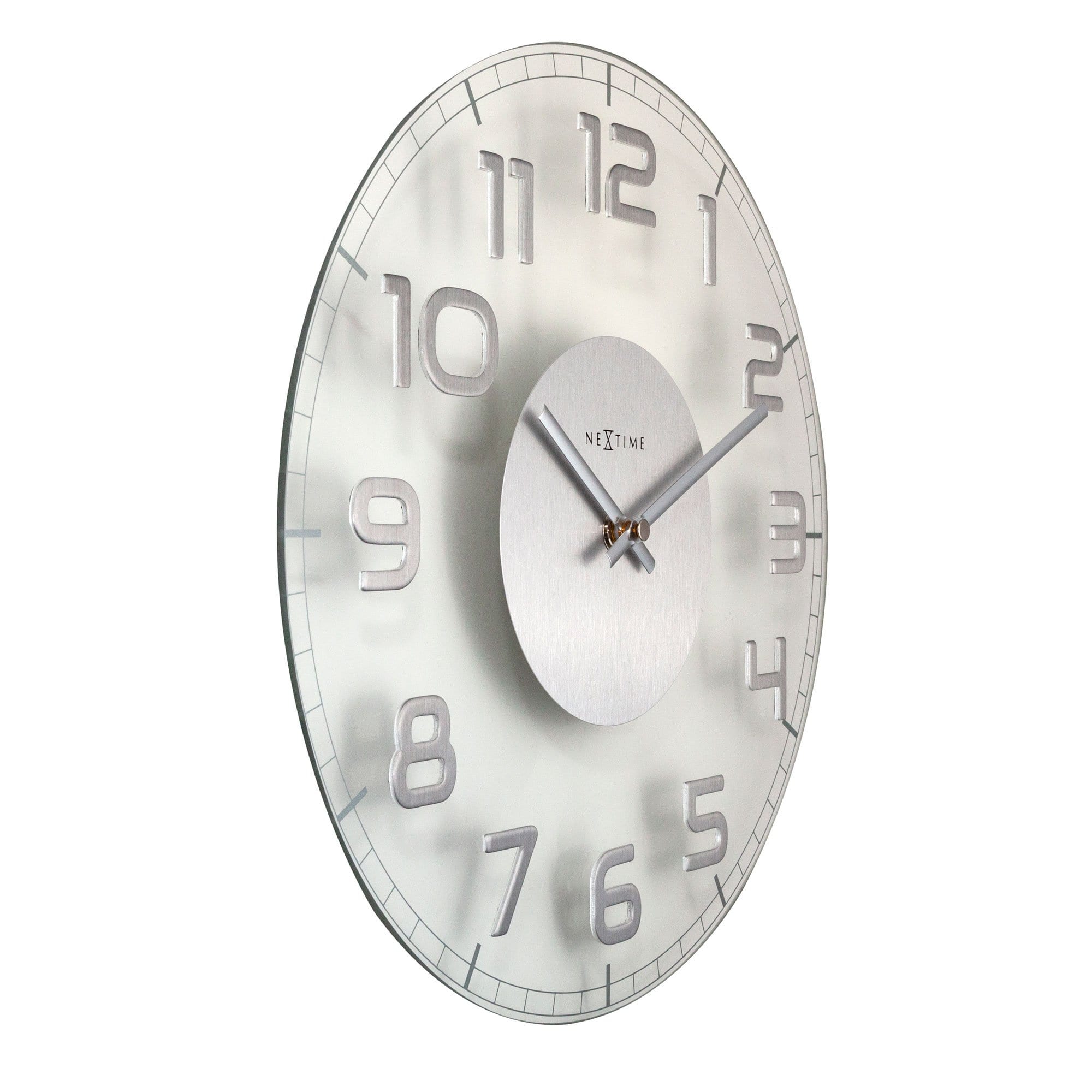 Wall clock - 30 x 3.5 cm - Glass - 'Classy Round' - Goat Corp
