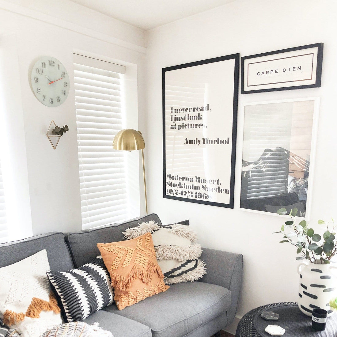 Wall clock - 30 x 3.5 cm - Glass - 'Classy Round' - Goat Corp