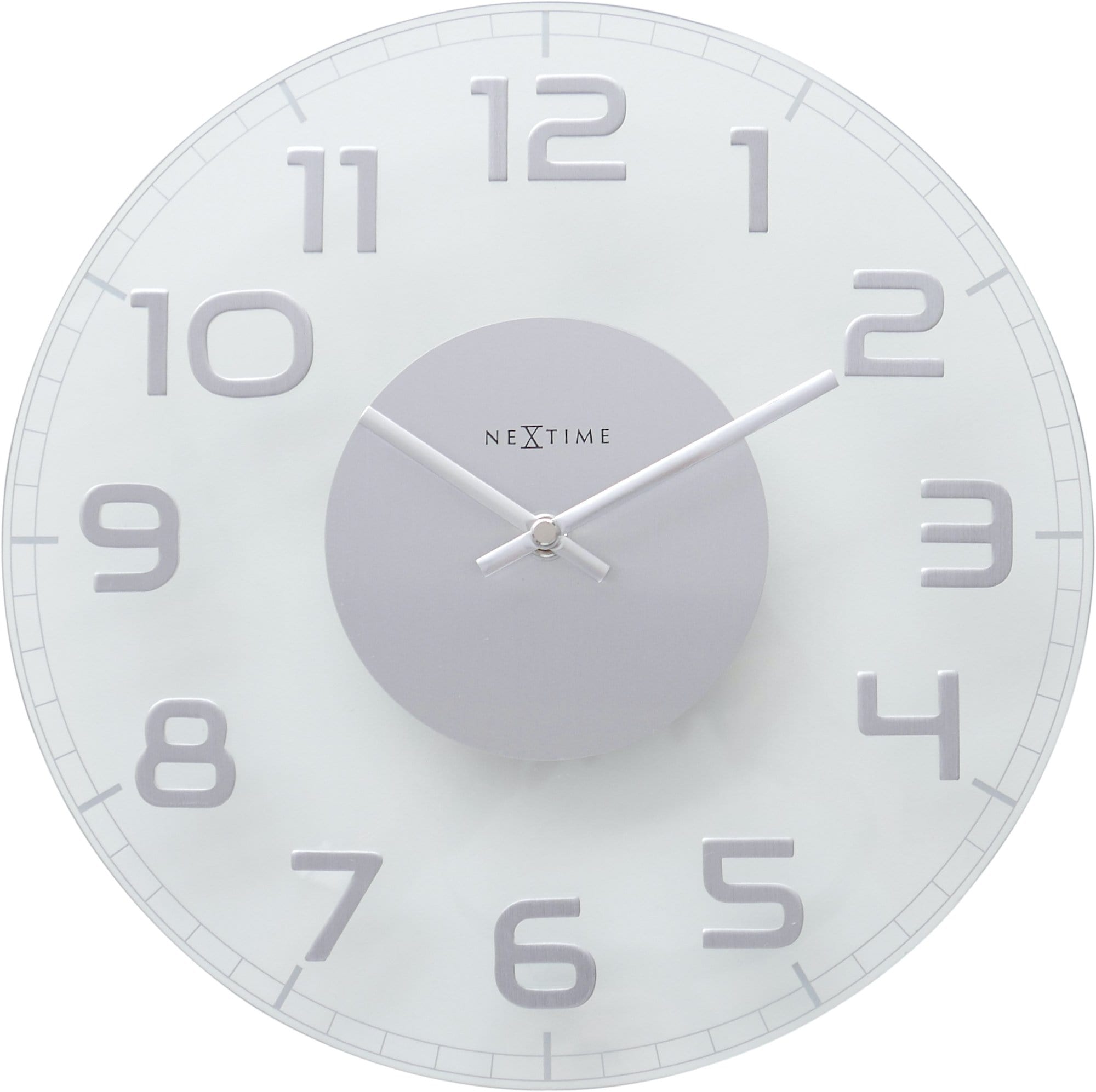 Wall clock - 30 x 3.5 cm - Glass - 'Classy Round' - Goat Corp