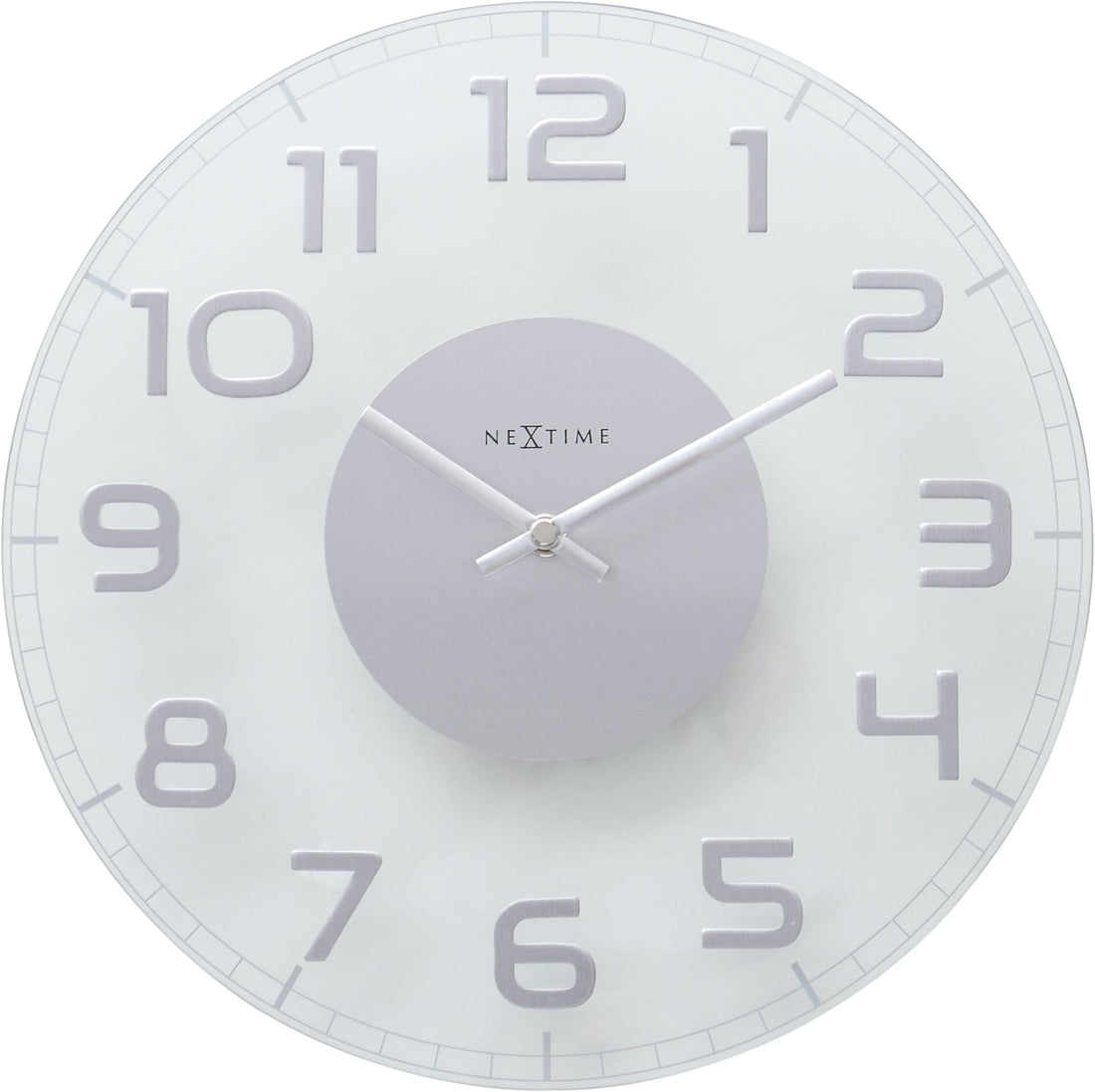 Wall clock - 30 x 3.5 cm - Glass - 'Classy Round' - Goat Corp
