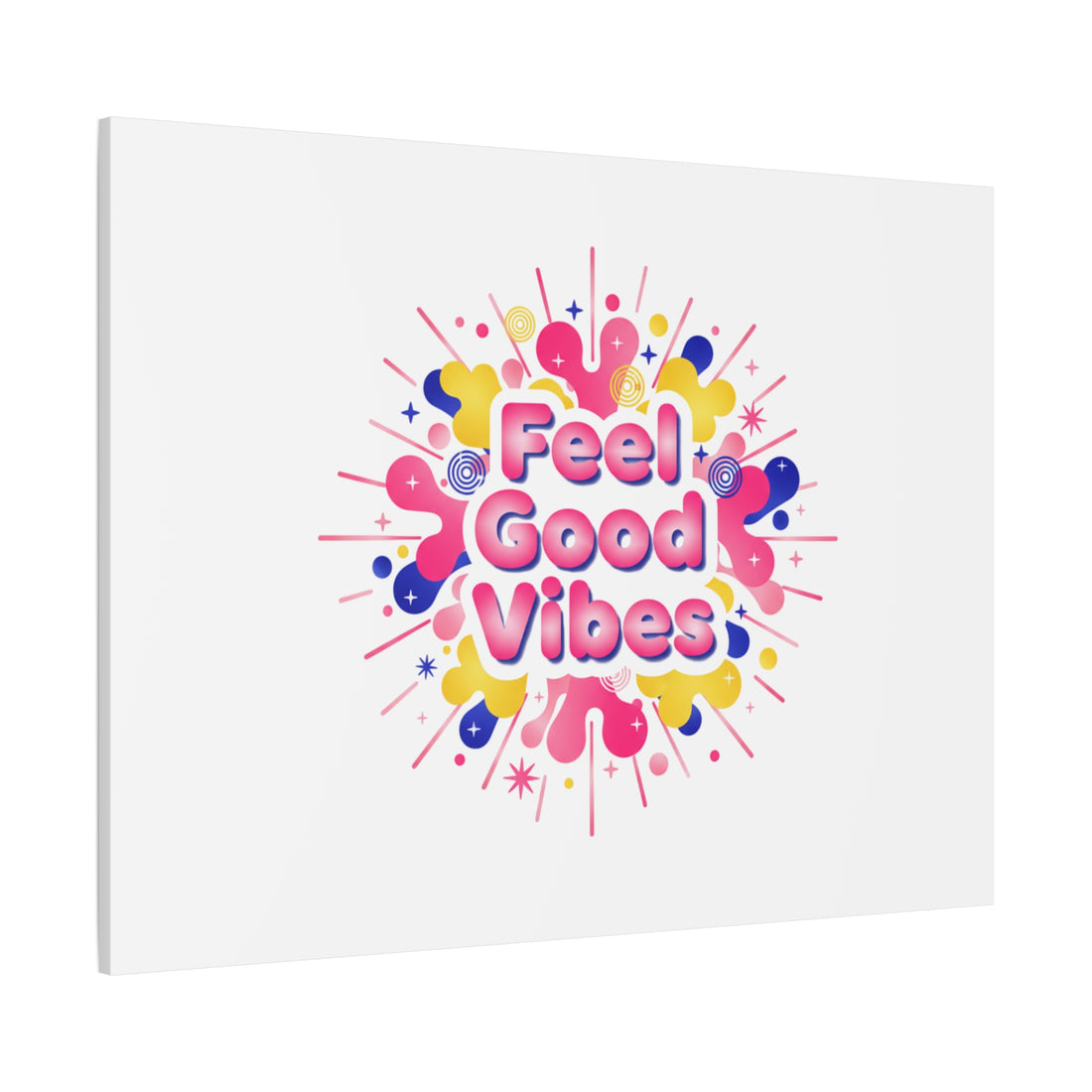Feel Good Vibes Canvas | Dopamine Decor, Neon Gradient Squishy Art