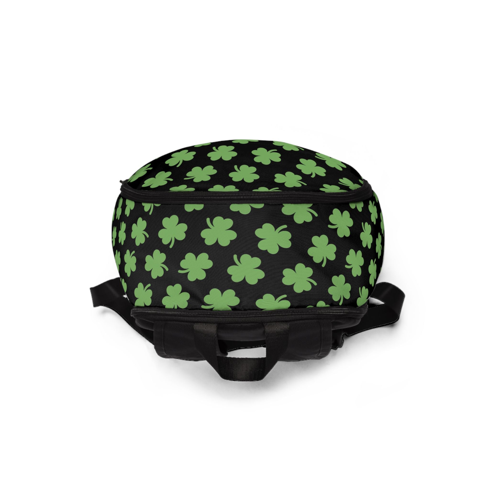 Lucky Shamrock Unisex Backpack | St. Patrick's Day Gear | Eco-Friendly Student Bag | Trendy Green Clover Tote | Everyday Use Rucksack - Goat Corp